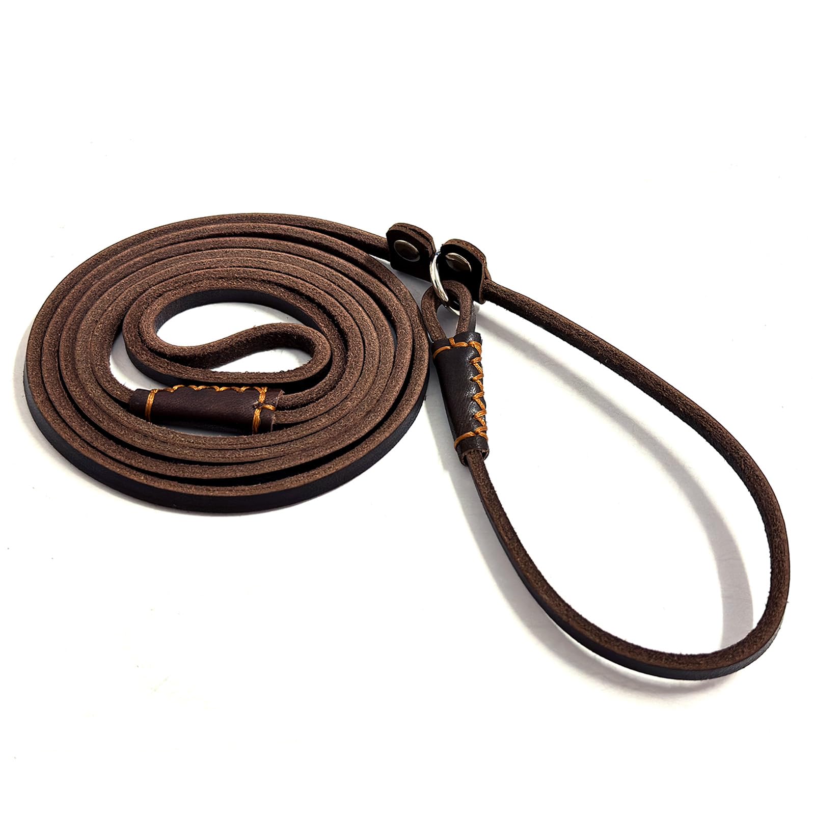 Guiding Star Leather Slip Lead For Small Dogs - 6Ft*1/5In Training Leash For Puppy To Medium Dogs