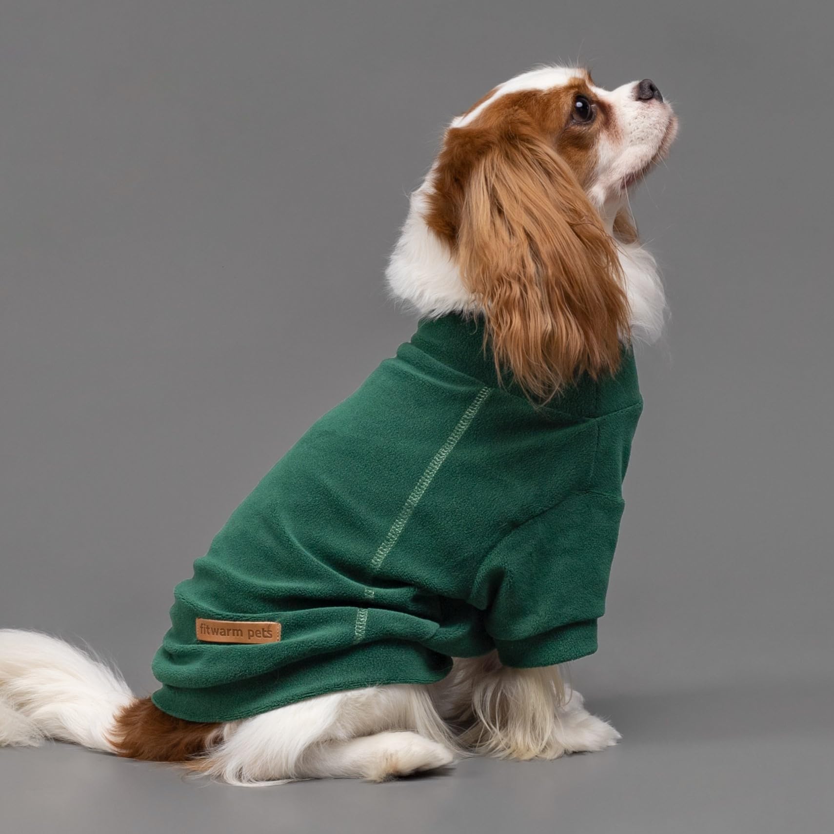 Fitwarm 3 Pack Fleece Dog Sweater, Turtleneck Dog Sweatshirt, Dog Winter Clothes For Small Dogs Boy Girl, Pet Pullover Jumper, Cat Apparel, Dark Green, Teal Green, Bean Green, Xxl