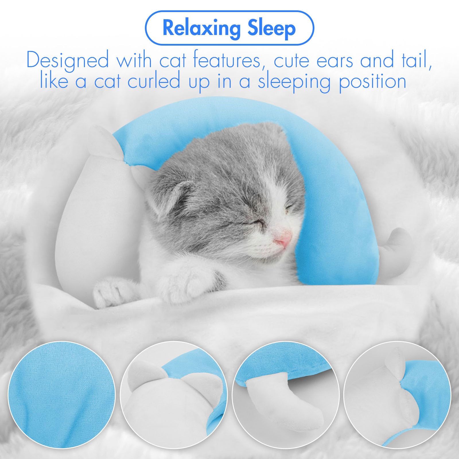 Morvigive Pet Pillow, Dog Neck Pillow,Dog Pillows For Medium Dogs,Calming Pillow For Dogs, Soft Cat Pillow,Improve Relief Dog Sl