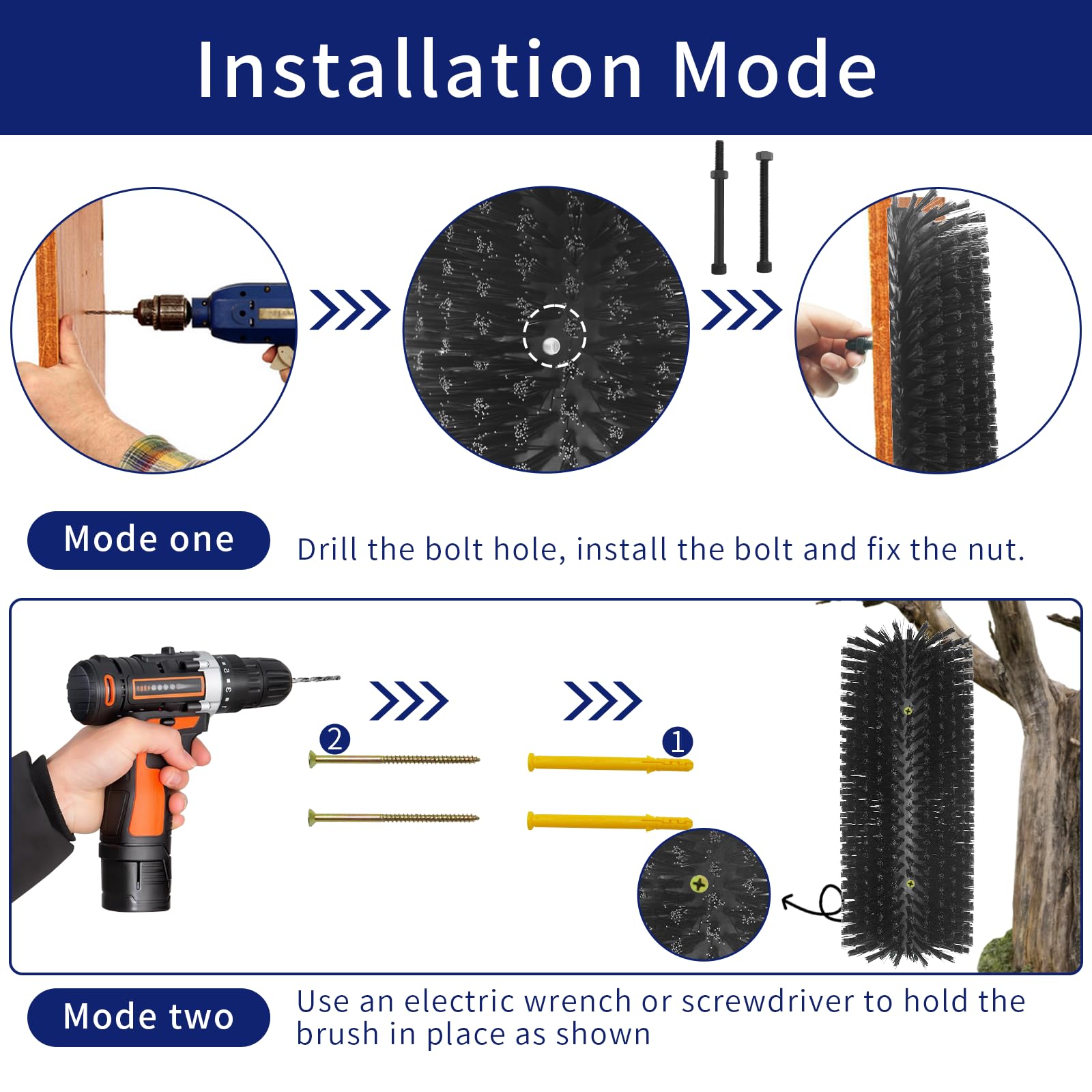 Livestock Scratching Brush Goat Scratcher Tool Full Massage Grooming Brushes With 4 Screws For Cow,Cattle,Cow,Sheep, Horses,Pigs