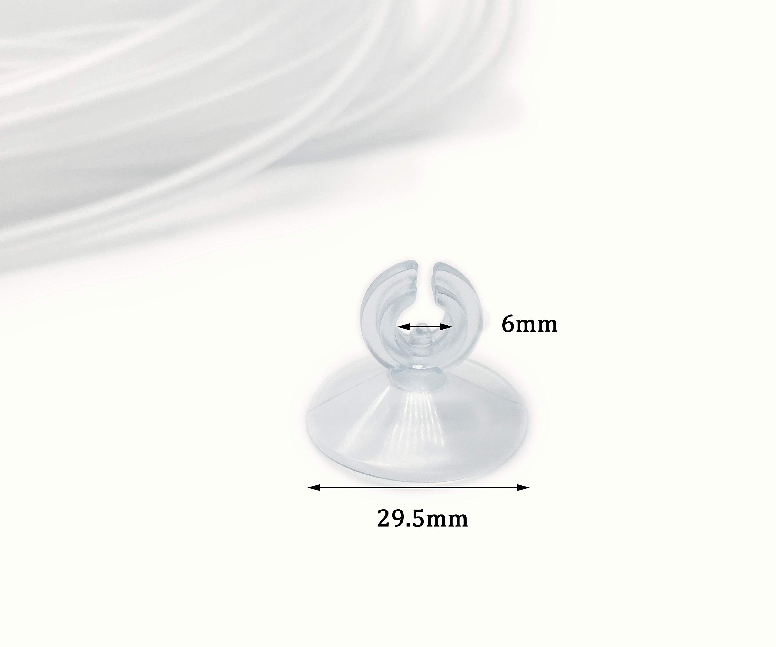Nge Flexible Air-Line Tubing For Aquarium, 10Meter/ 33Ft 4Mm Id X 6Mm Od Silicone Tube With 7 Suction Cups