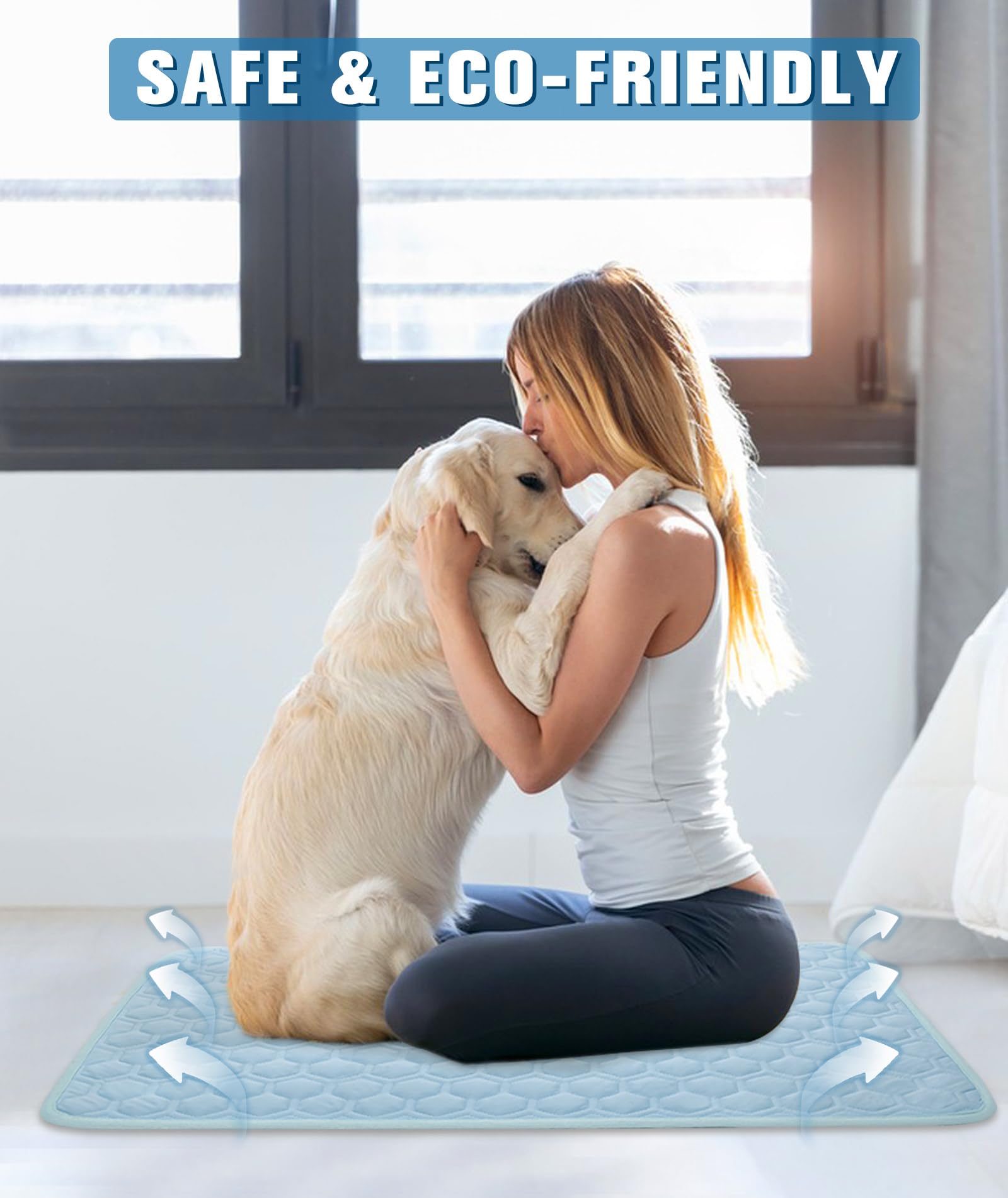 Dog Cooling Mat For Summer Self-Cooling Mat For Dogs & Cats Summer Cooler Outdoor Dog Cool Pad Washable, Portable & Non-Toxic, H
