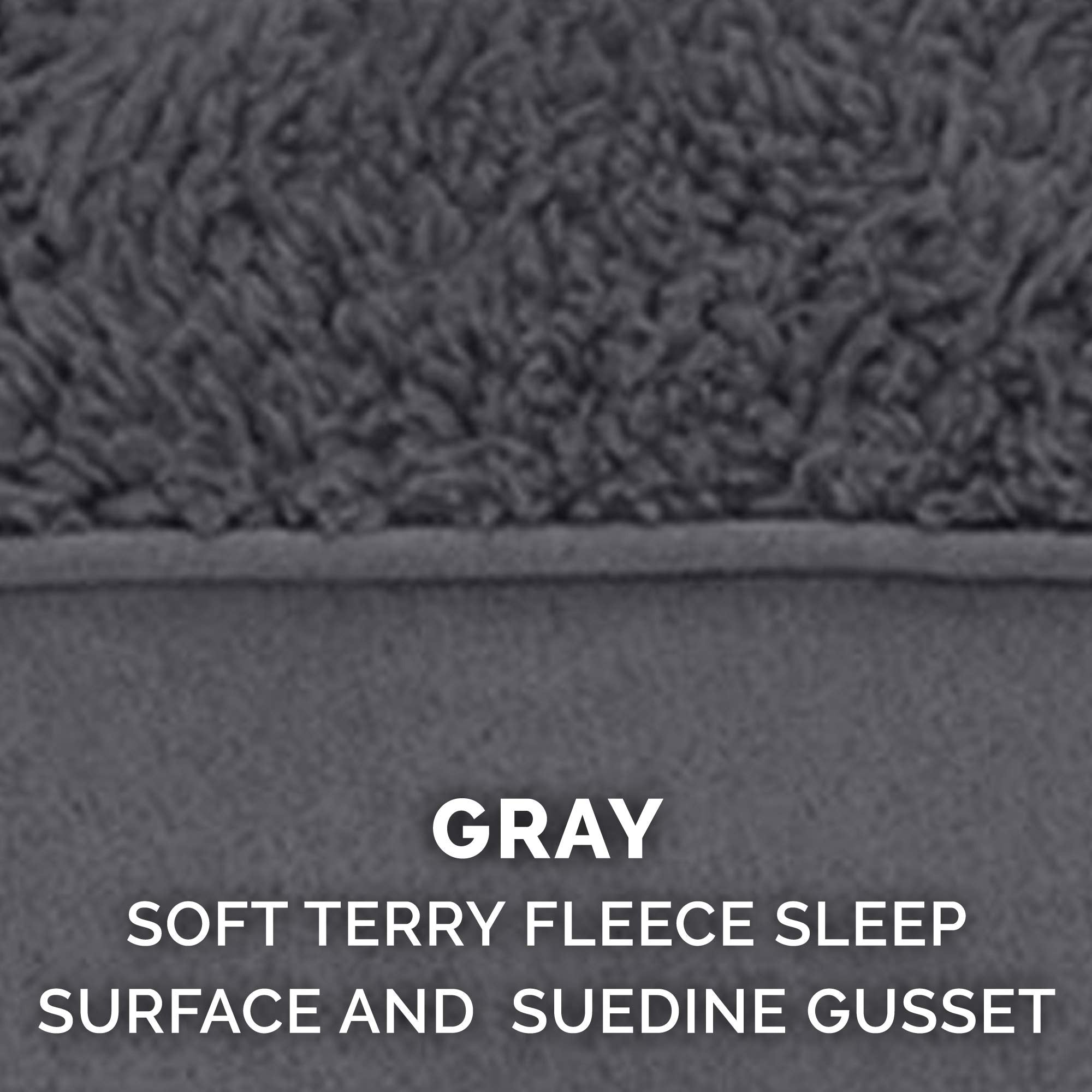 Furhaven Replacement Dog Bed Cover, Jumbo Plus, Terry & Suede, Gray, Machine Washable, Model CVR-21642087