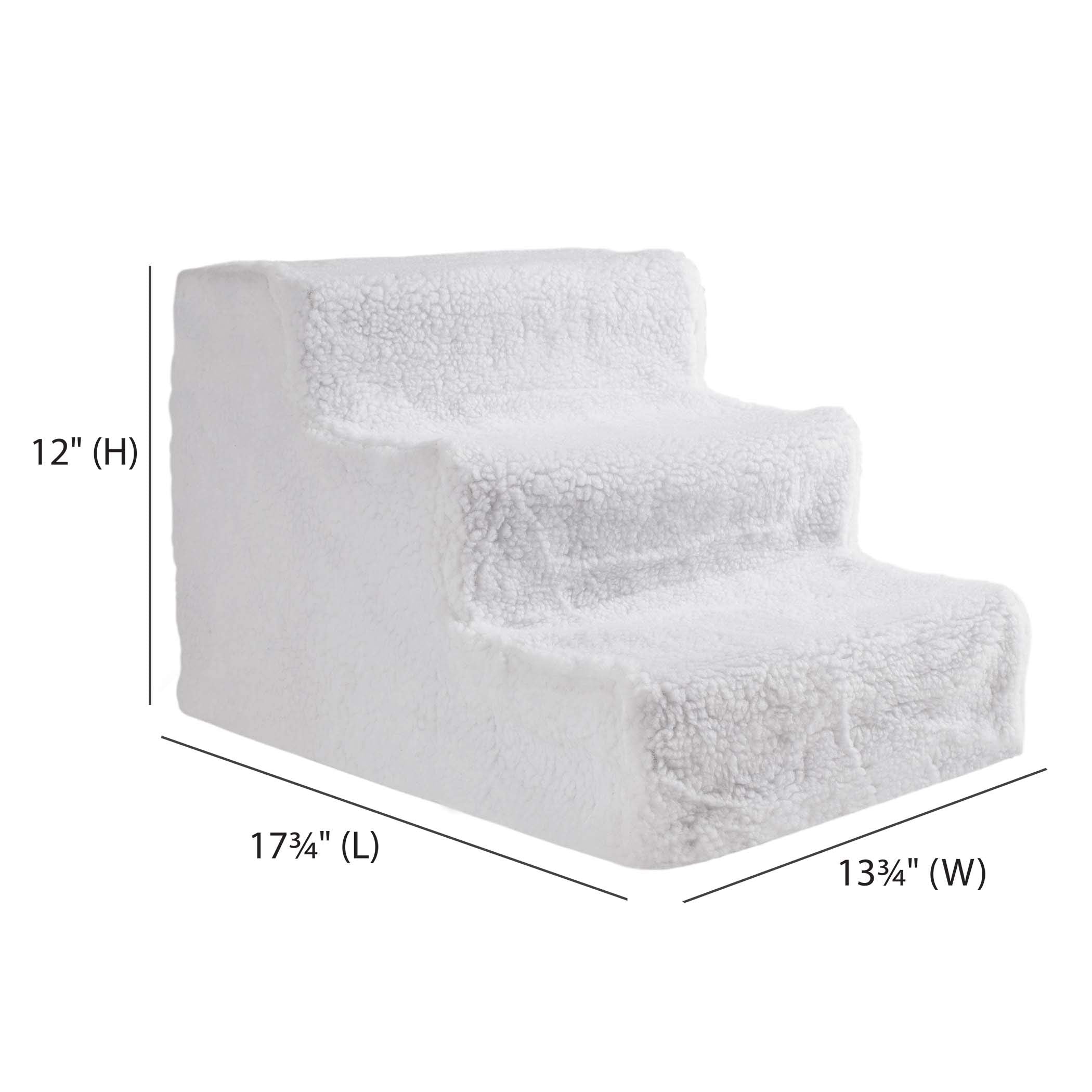 Pet Parade Three Step Pet Stairs ?Easy Access To Beds And Couches For Pets ?Easy Assembly ?emovable Cover ?Easy Cleaning