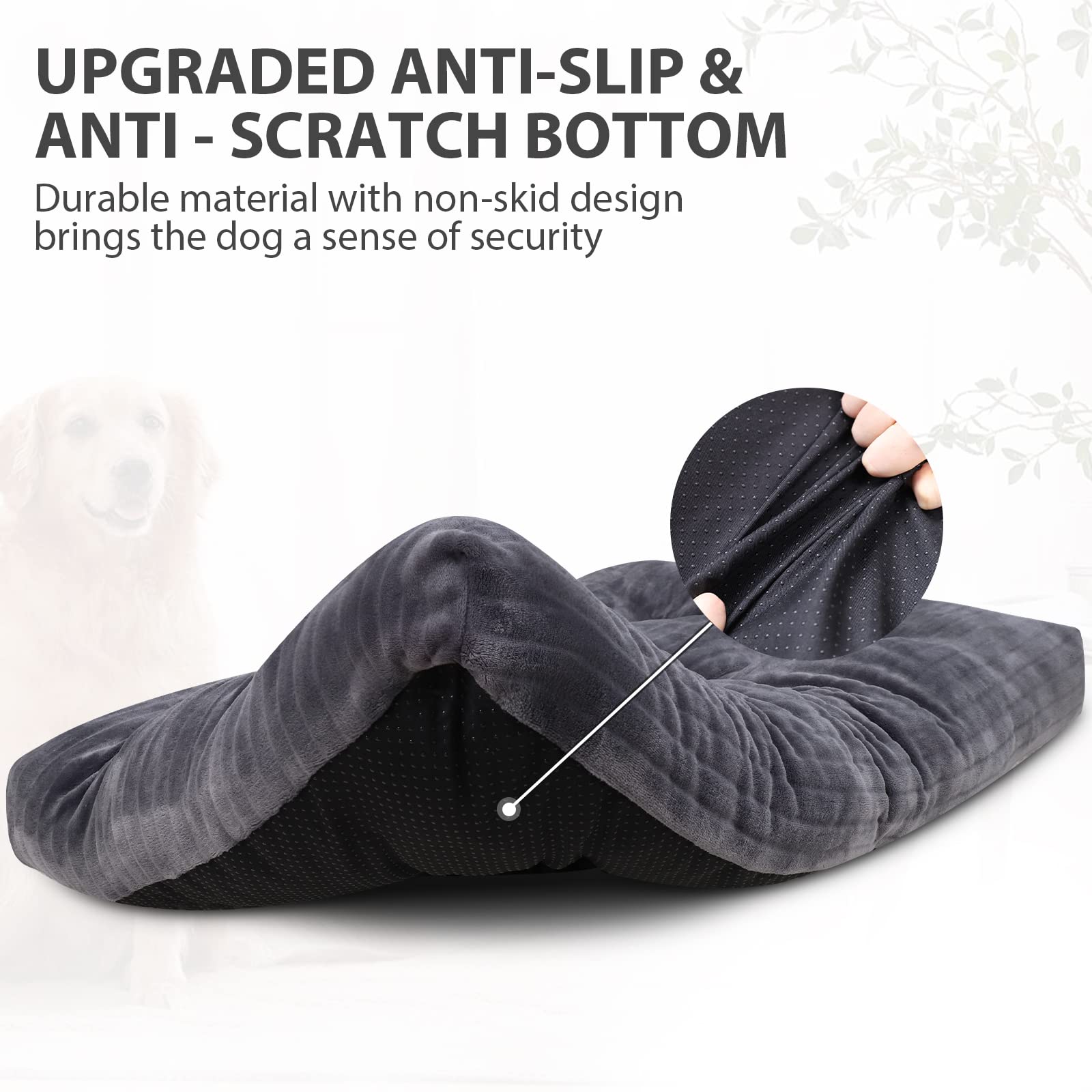 Dog Crate Bed Washable Dog Beds for Extra Small Dogs Deluxe Thick Flannel Fluffy Comfy Kennel Pad Anti-Slip & Anti-Scratch Pet S