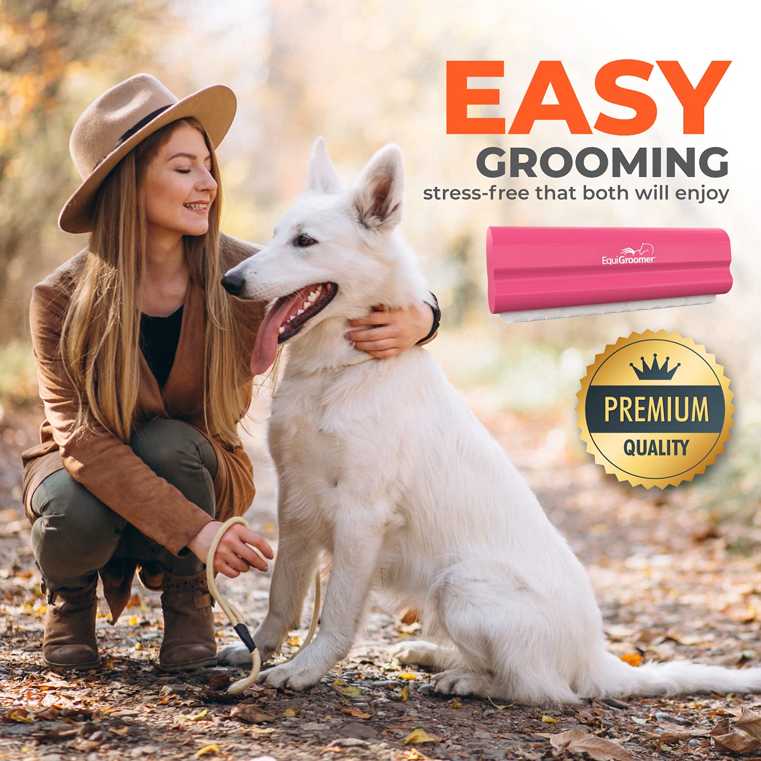 Equigroomer Deshedding Brush For Dogs And Cats  Undercoat Deshedding Tool For Large And Small Pets  Comb Removes Loose Dirt, Hai