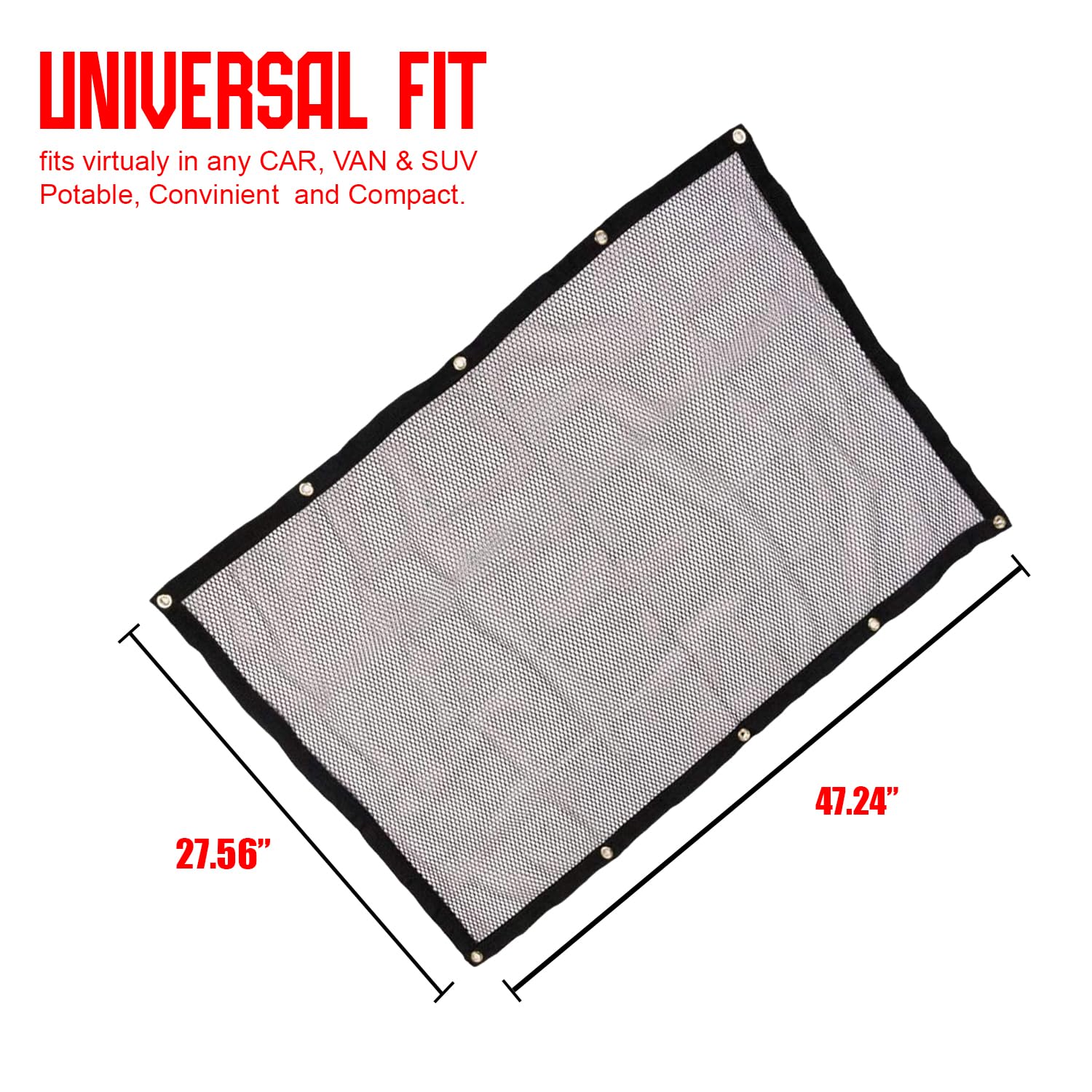 Zone Tech Back Seat Car Pet Mesh Net Cage Barrier (Medium)