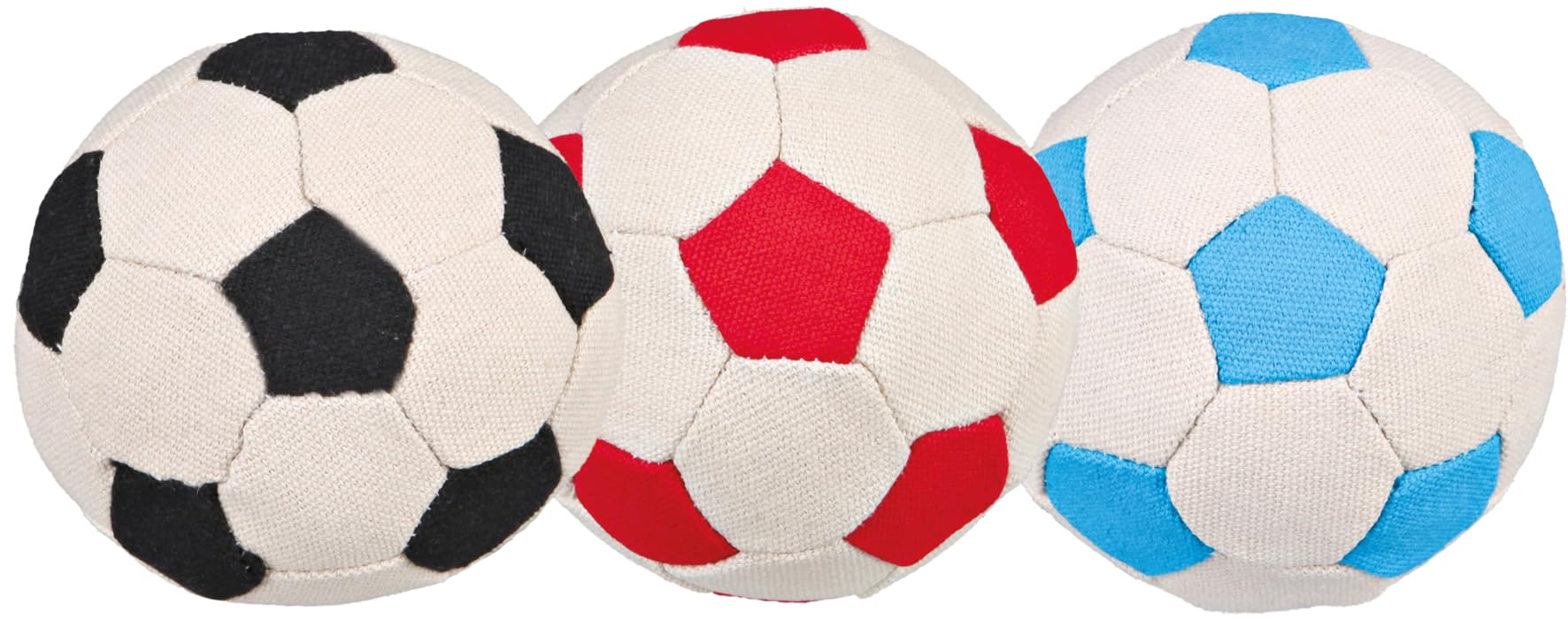 TRIXIE Canvas Soundless Soft Soccer Ball Toy for Pets, Interactive Toy for Adult & Small Dogs, Durable & Bounce  11 cm (Color M