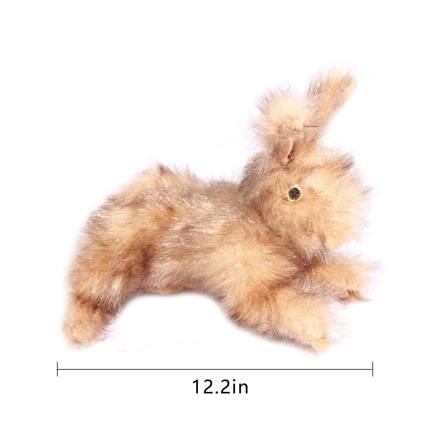 All For Paws Brown Rabbit Pet Plush Toys, Dog Squeaker Toy, Large