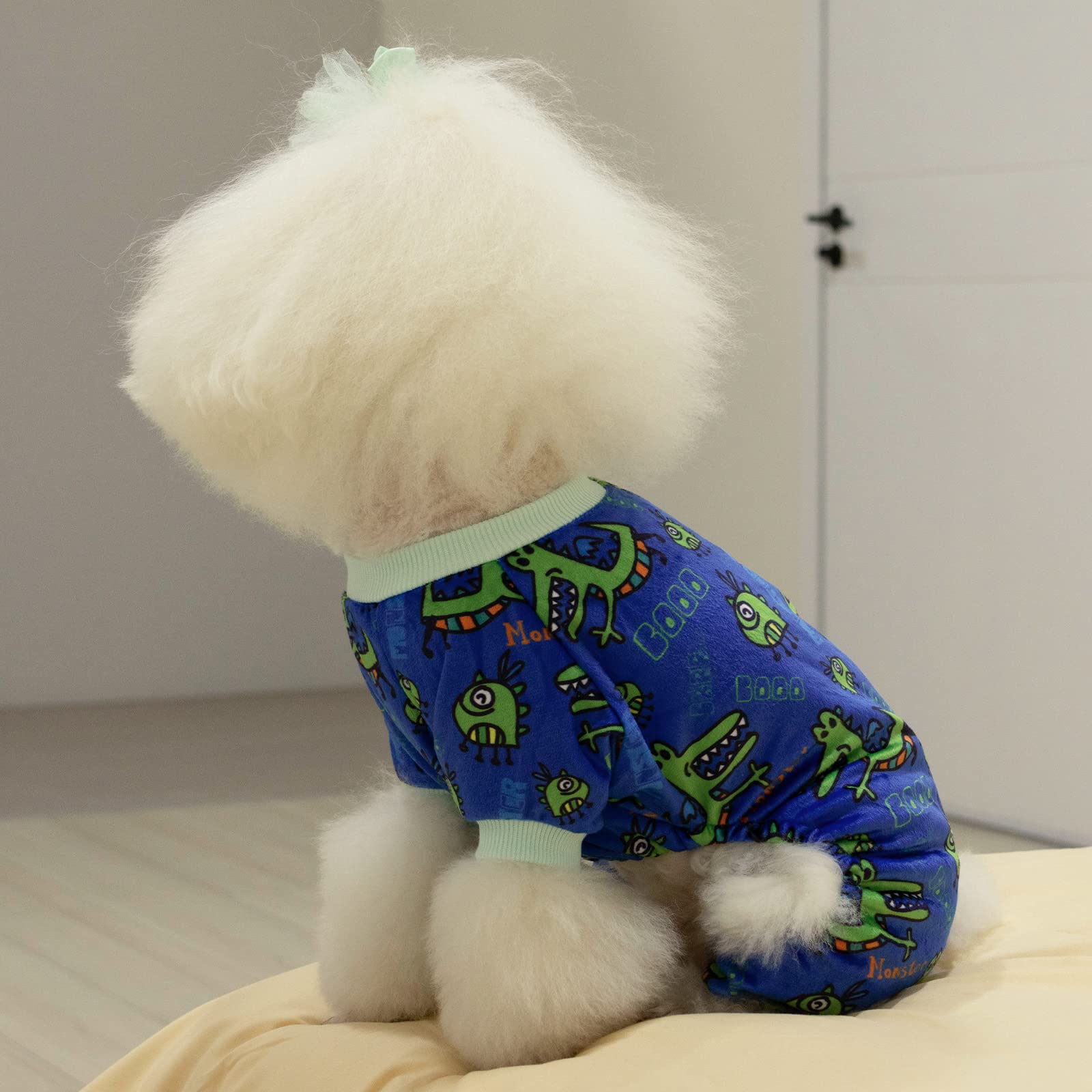 Cutebone Crocodile Dog Pajamas Clothes Soft Puppy Pjs For Small Dogs P234M