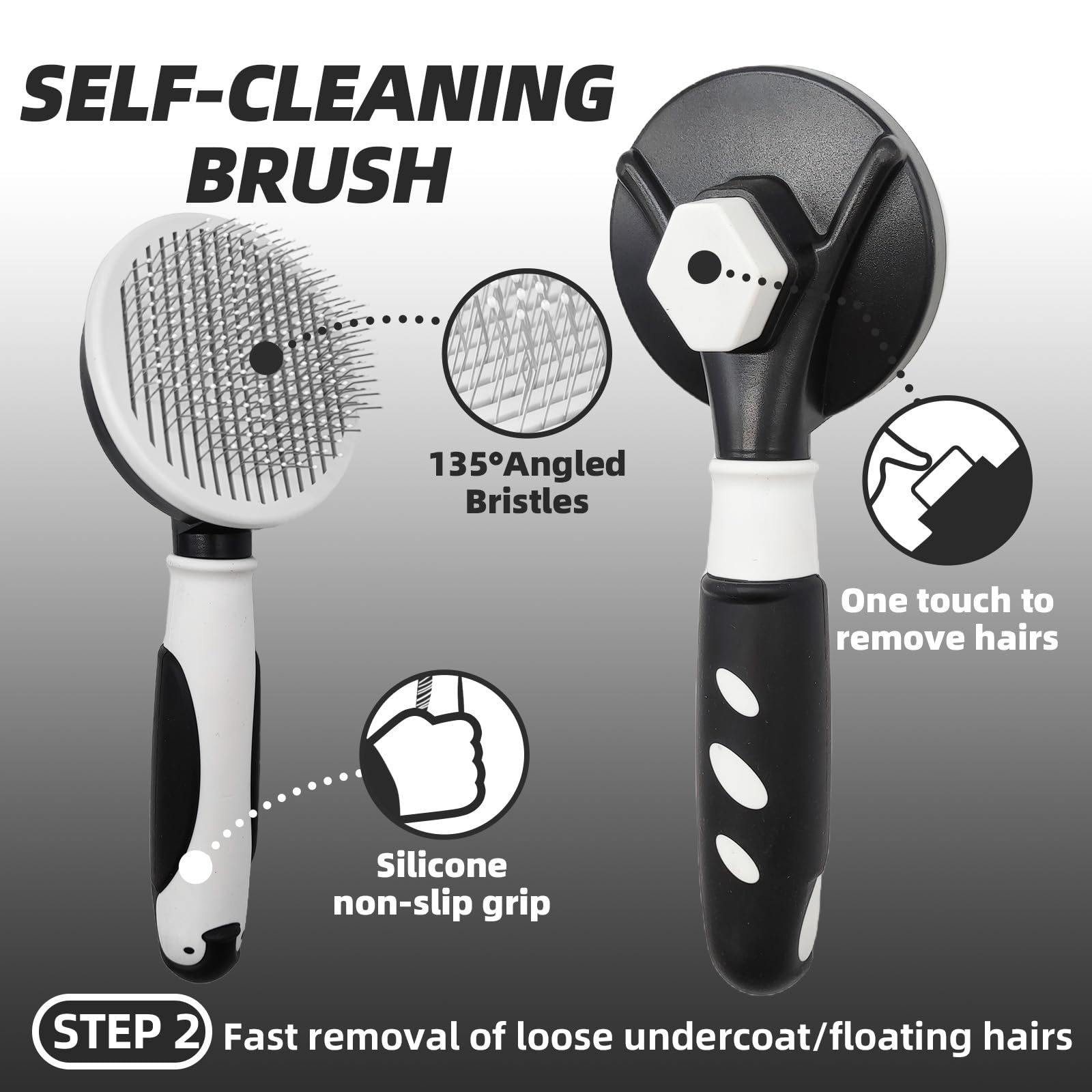 Kueiox Dog Brush For Shedding, 7 Pcs Dog Grooming Brush Kit, Undercoat Rake, Slicker Brush, Deshedding Comb, Bath Brush, Nail Cl
