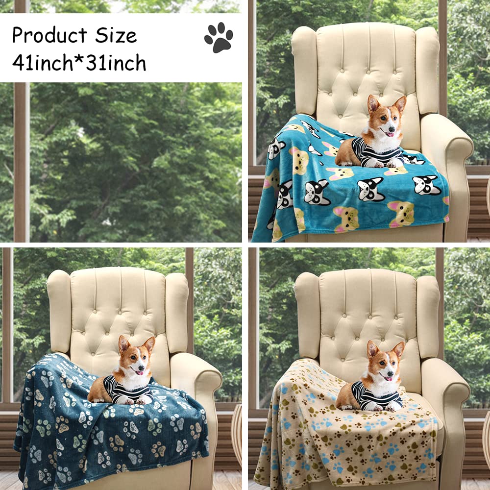 1 Pack 3 Blankets For Dogs Blankets For Large Dogs Medium Dog Blanket Super Soft Fluffy Premium Fleece Pet Blanket Flannel Throw