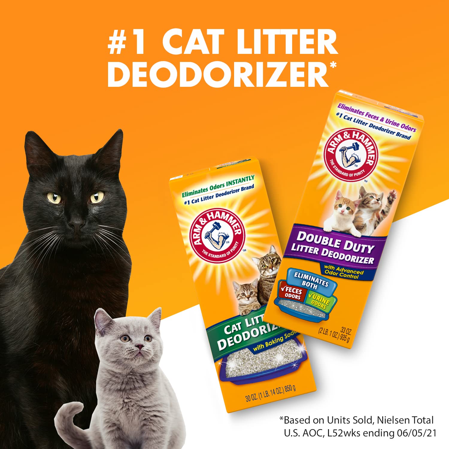 ARM & HAMMER Cat Litter Deodorizer Double Duty, 20 oz, 6 Pack