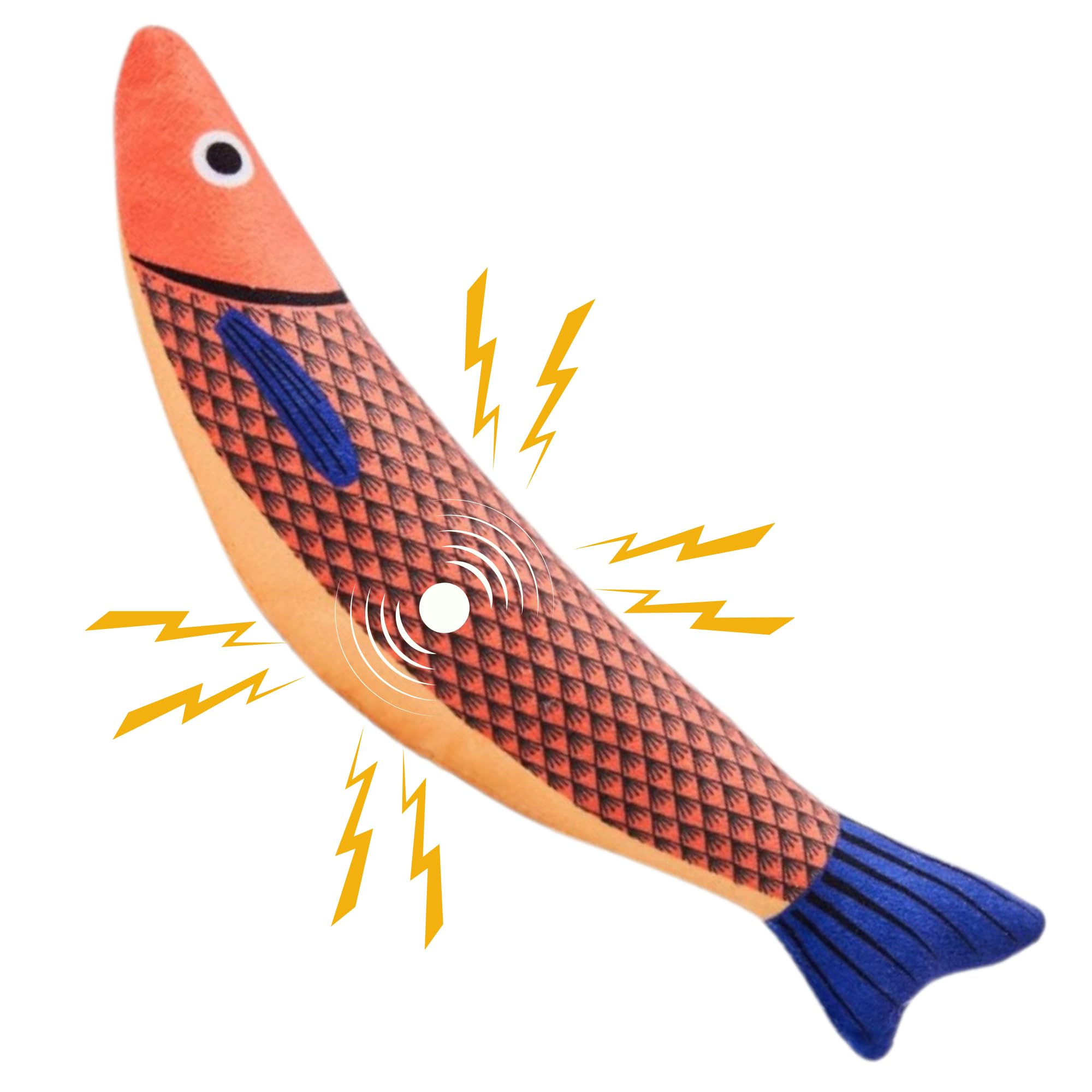 Taily Tails Catnip Fish Toy For Cats Soft And Durable, Interactive Cat Chew Toys For Indoor Kitten Exercise 8 Inches Teething Ch