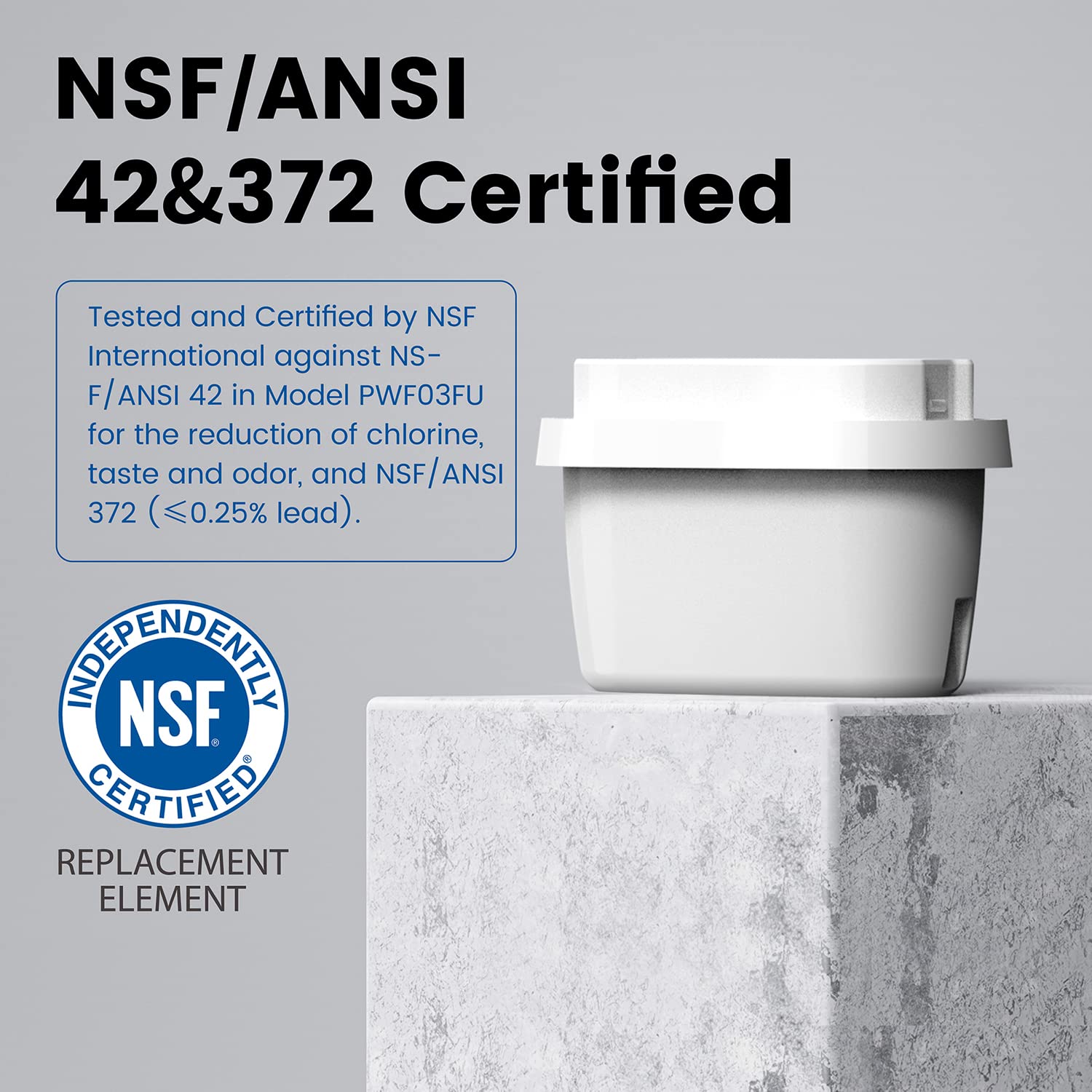 Pawaii Wireless Cat Water Fountain Replacement Filters, 6 Pack NSF for 68oz/2L Automatic Pet Fountains - Red