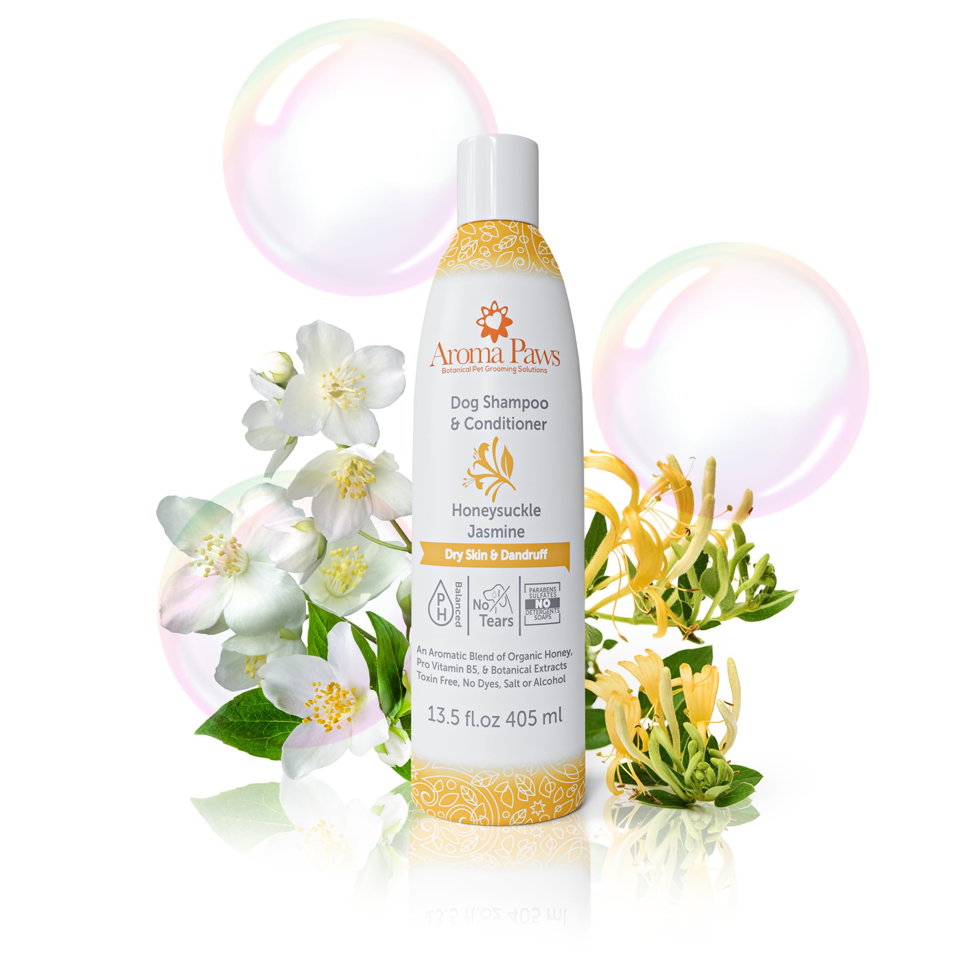 Aroma Paws Dog Shampoo And Conditioner - Aromatic Tearless Shampoo For Cleansing, Grooming, And Conditioning - Moisturizing Sham