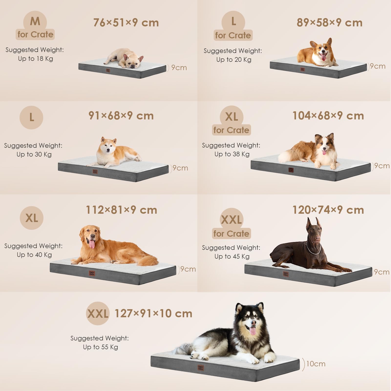 Eheyciga Washable Jumbo Dog Beds For Giant Dogs, Xxl Dog Bed With Removable Cover For Crate, Orthopedic Foam Dog Beds For Jumbo