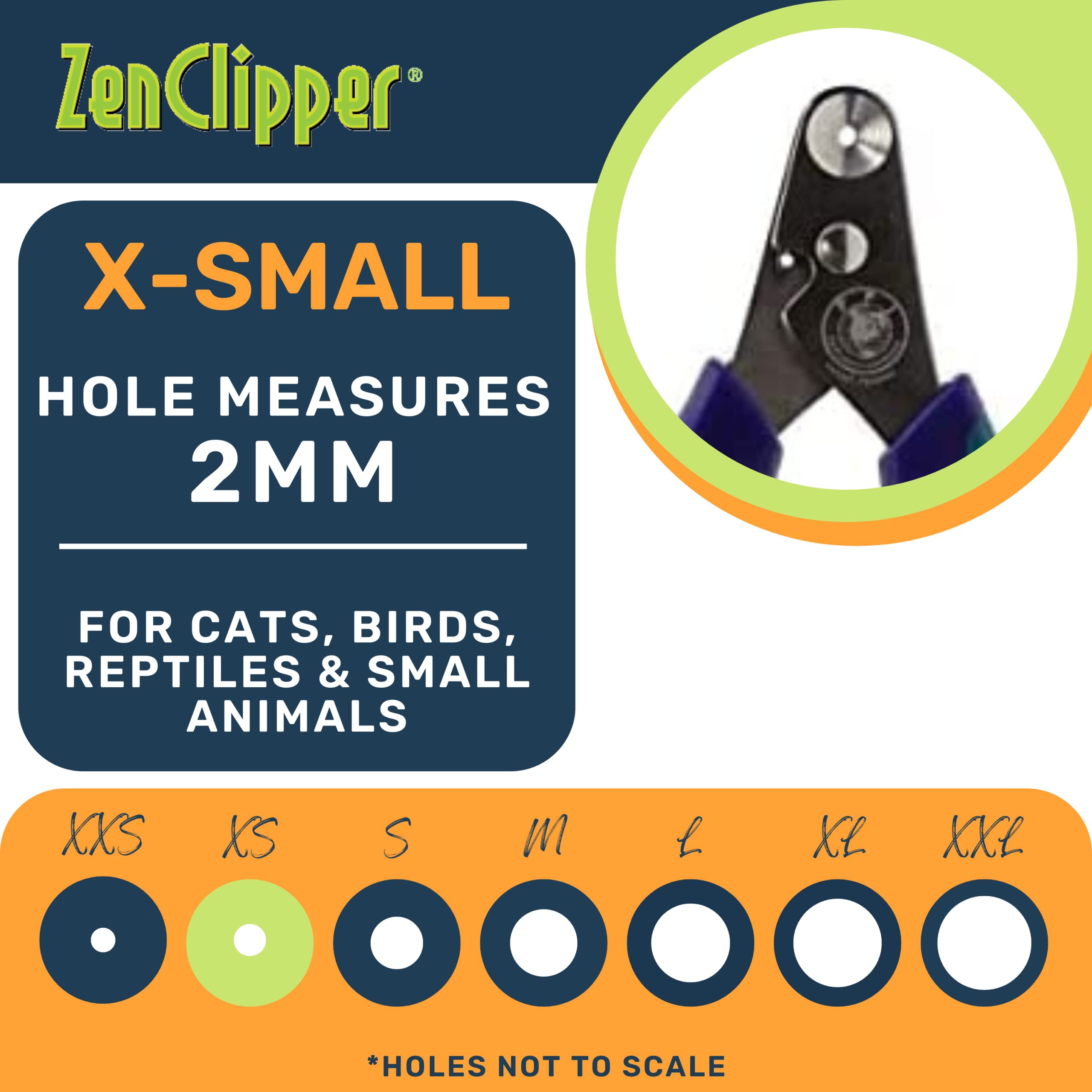 Zen Clipper Pet Nail Clipper For Cats - Cat Nail Trimmer For Safer Pet Grooming - Clean, Quiet, And Easy-To-Use Stainless Steel