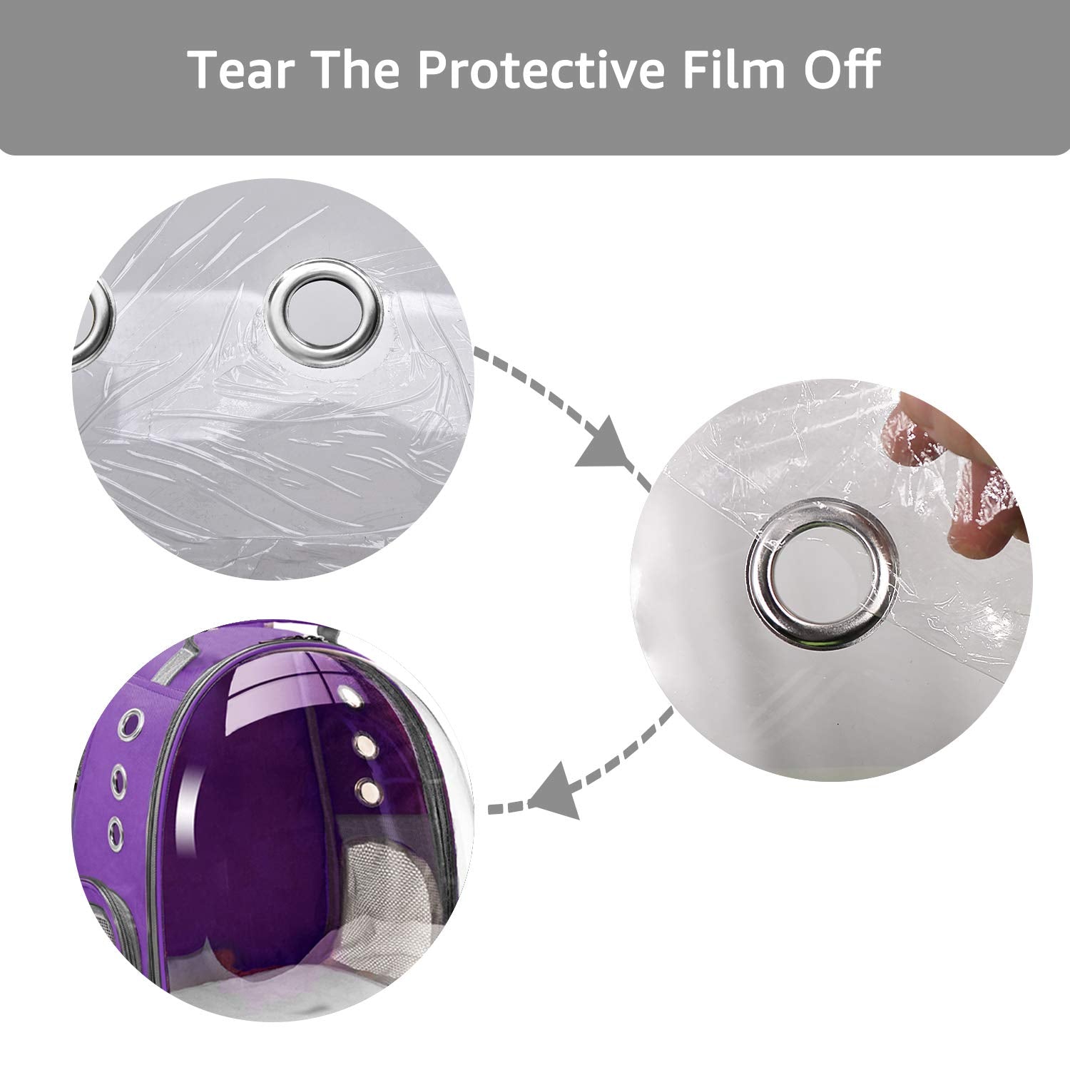 Henkelion Cat Backpack Carrier Bubble Carrying Bag, Small Dog Backpack Carrier For Small Medium Dogs Cats, Space Capsule Pet Car