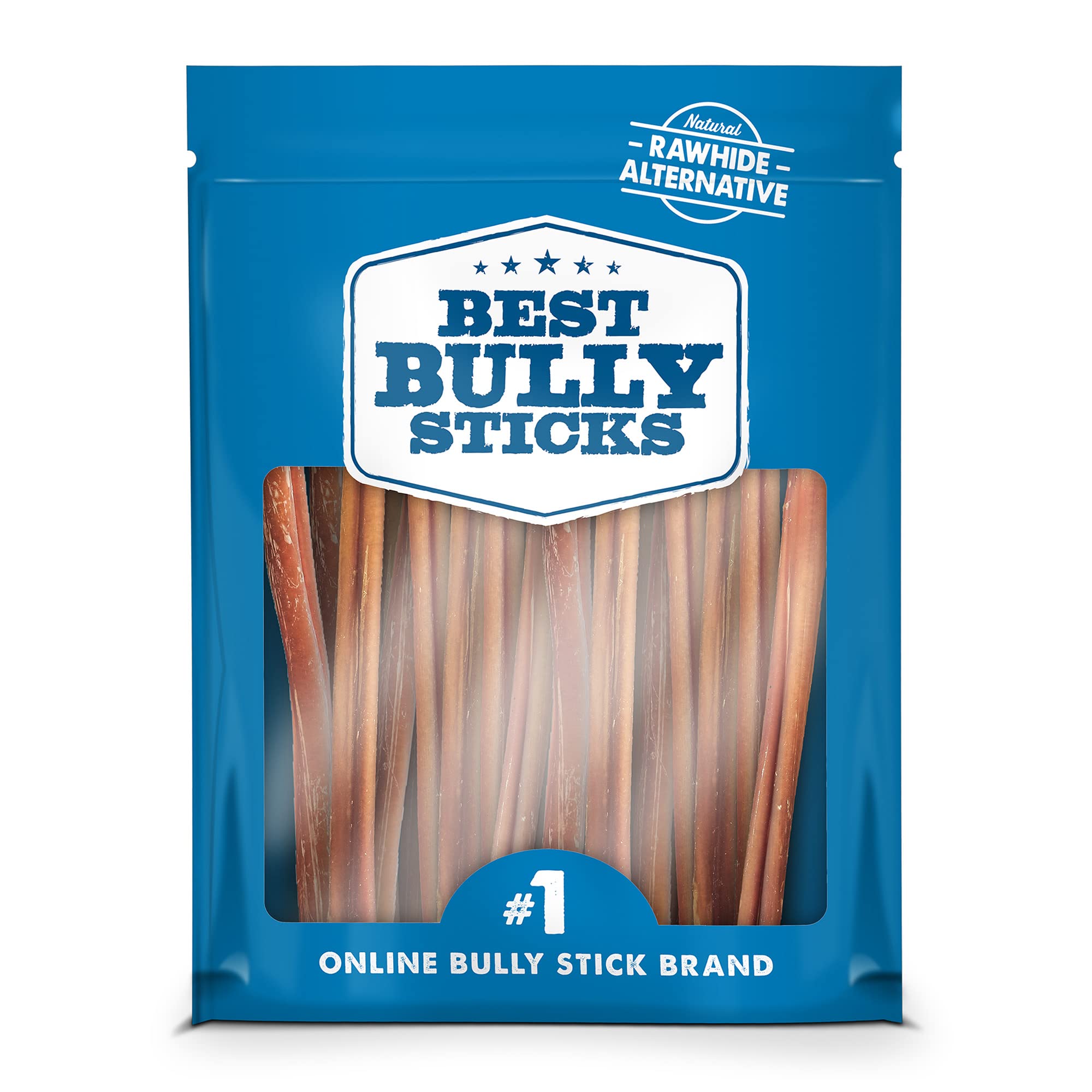 Best Bully Sticks 12 Inch Thin Bully Sticks for Dogs - 100% Natural Grain and Rawhide Free Bully Sticks for Small Dogs, Puppies,