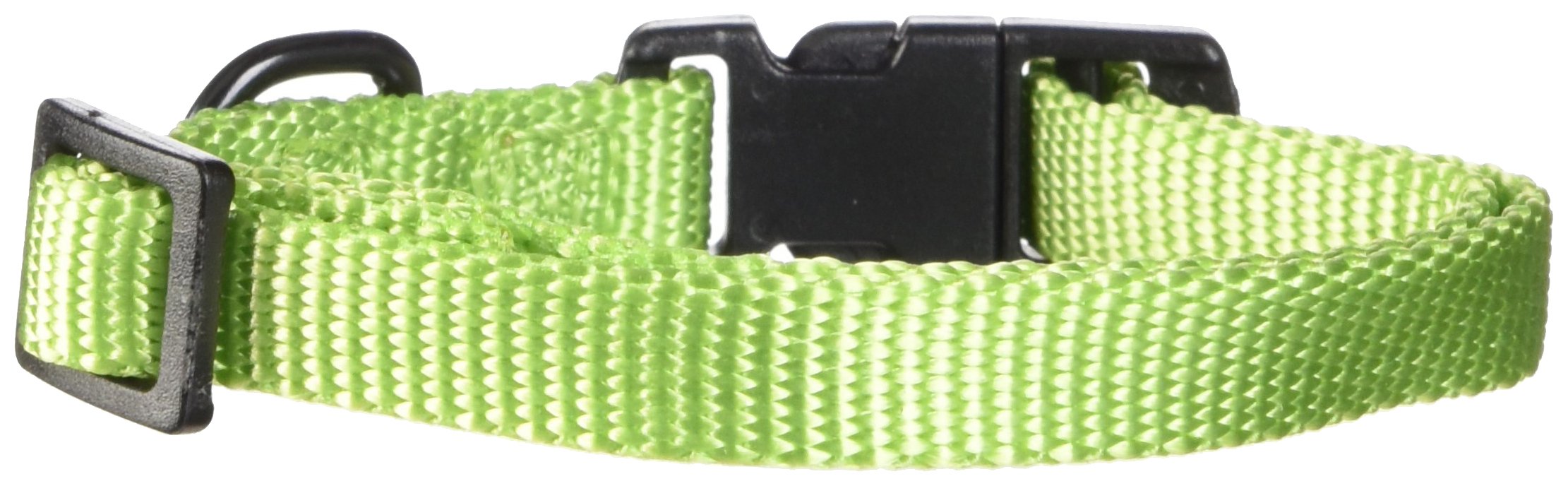 Hamilton Adjustable Nylon Dog Collar, Lime, 3/8'' x 7-12''