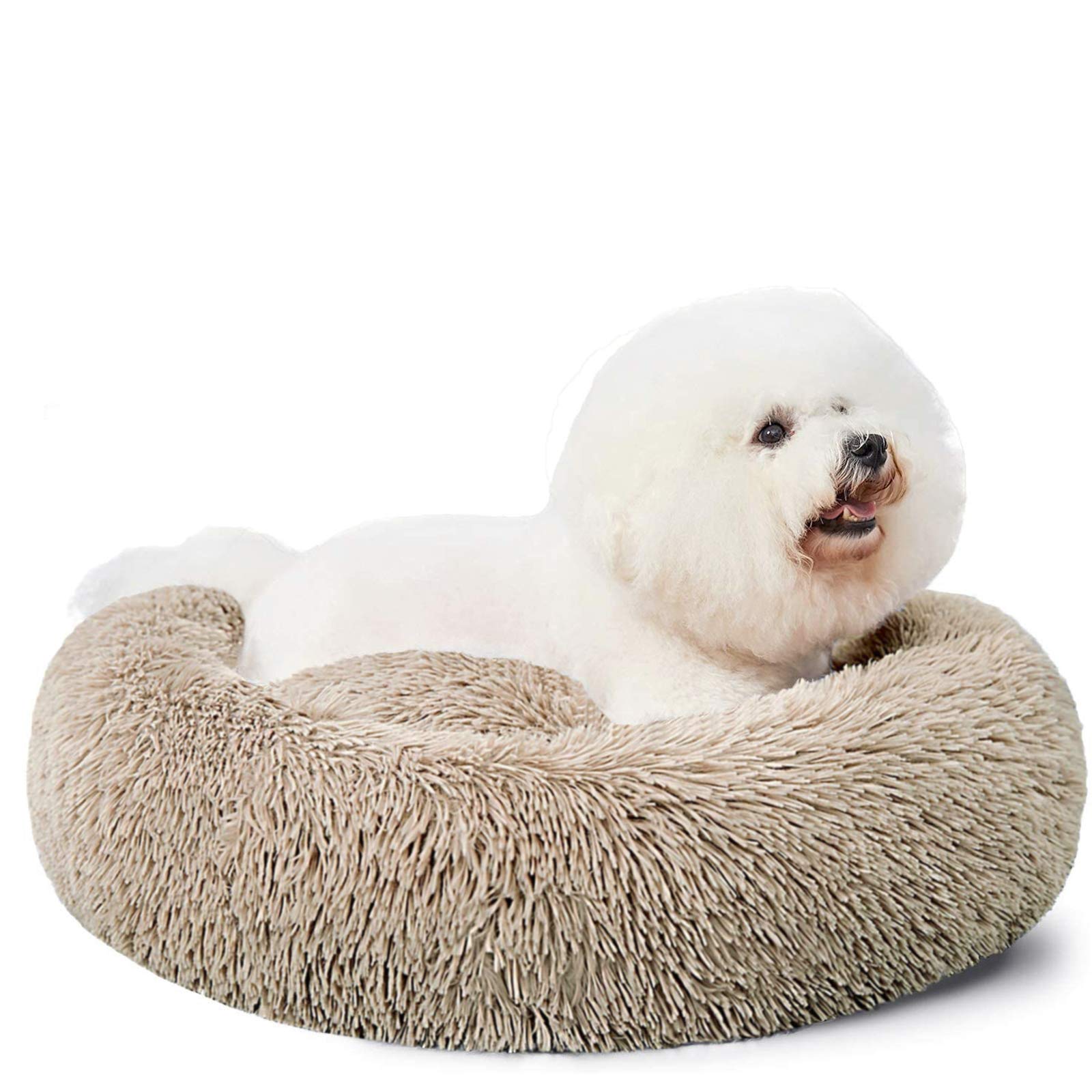 Hachikitty Dog Beds Calming Donut Cuddler, Puppy Dog Beds Medium Dogs, Fluffy Dog Calming Beds Large,24''