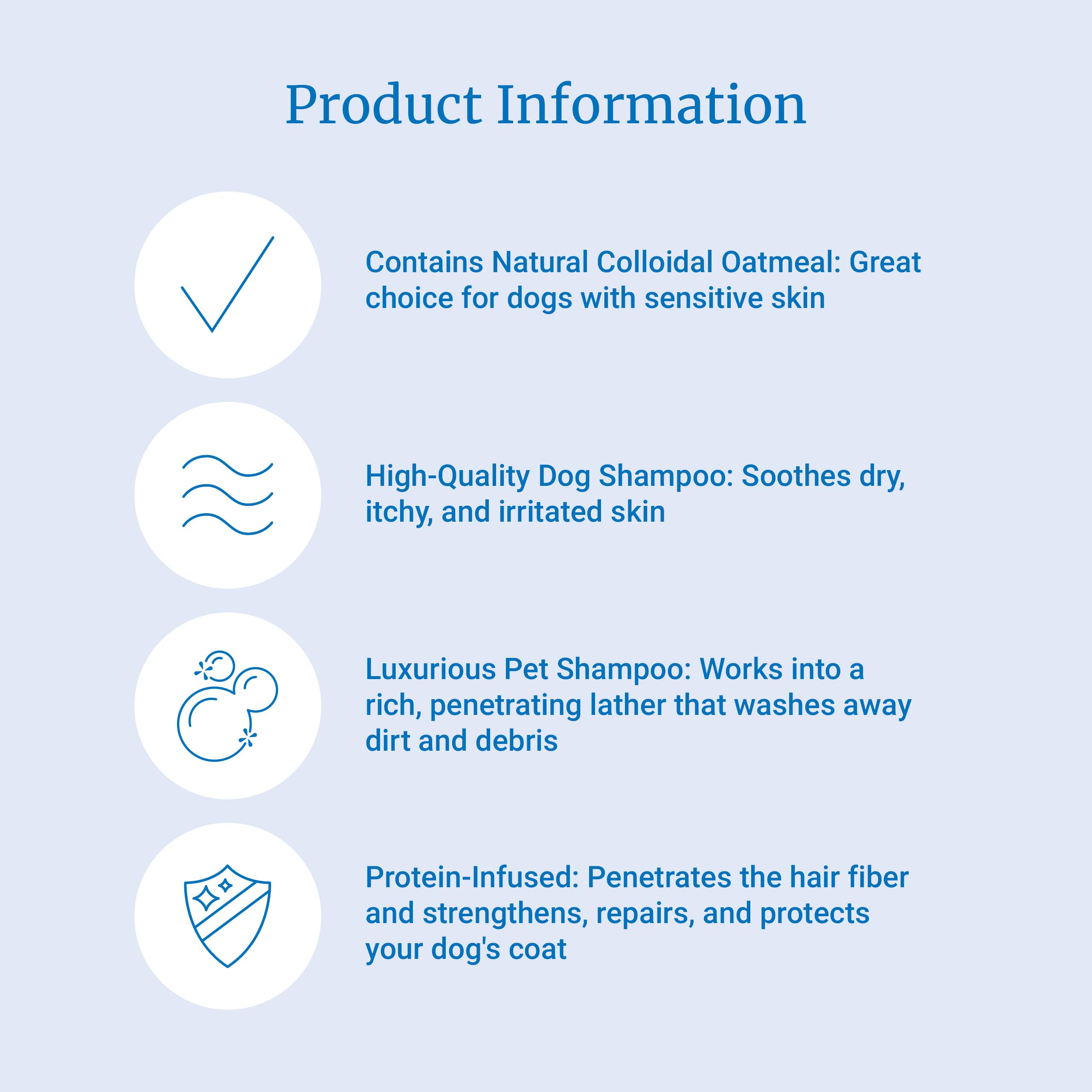 Pet-Ag Fresh ’N Clean Oatmeal ’N Baking Soda Shampoo - Tropical Fresh Scent - 18 Oz - Nurtures Dry, Itchy & Sensitive Skin With Vitamin E & Aloe - Strengthens & Repairs Coats - Soap Free