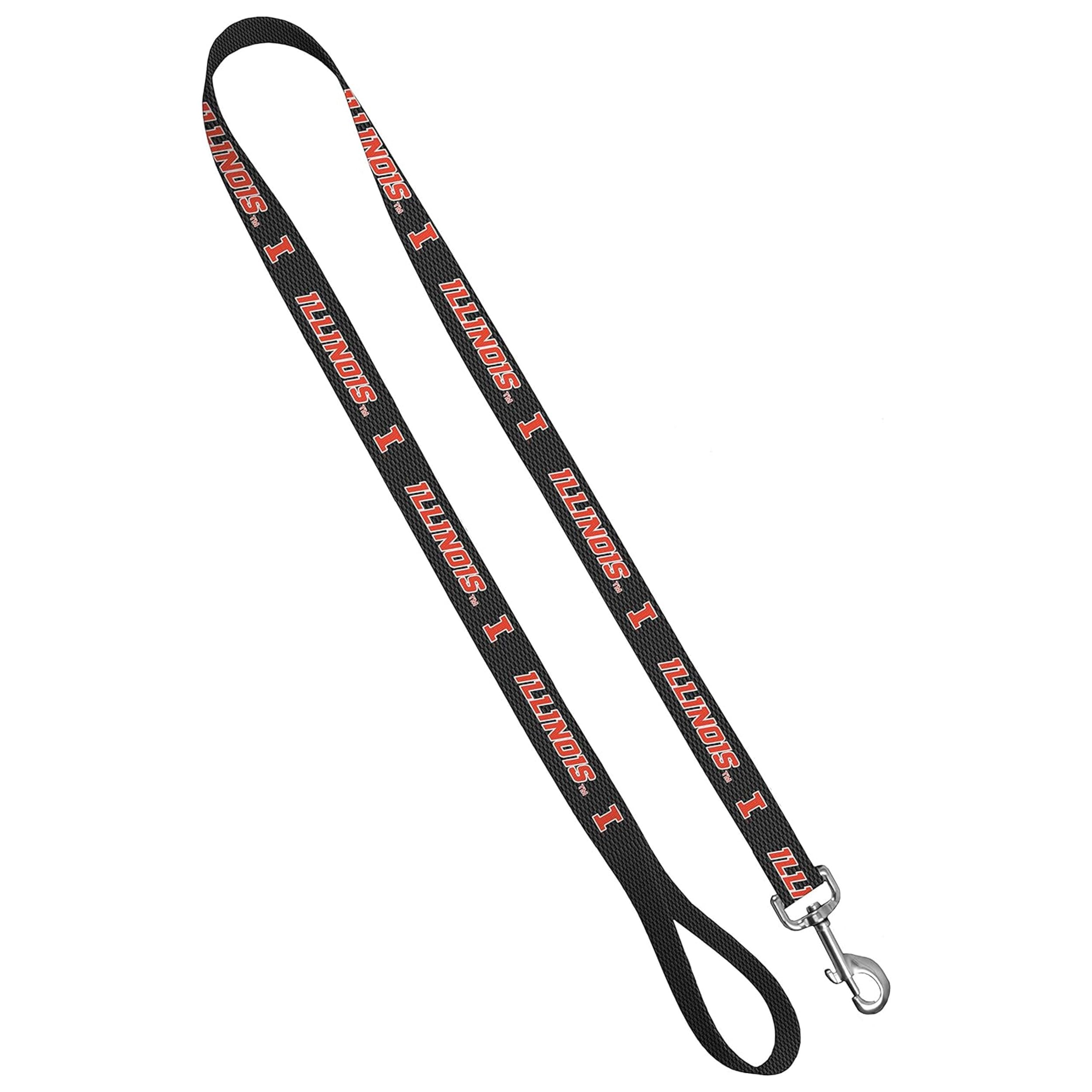 Moose Pet Wear Leash 1'' X 6', University Of Illinois - Carbon Fiber