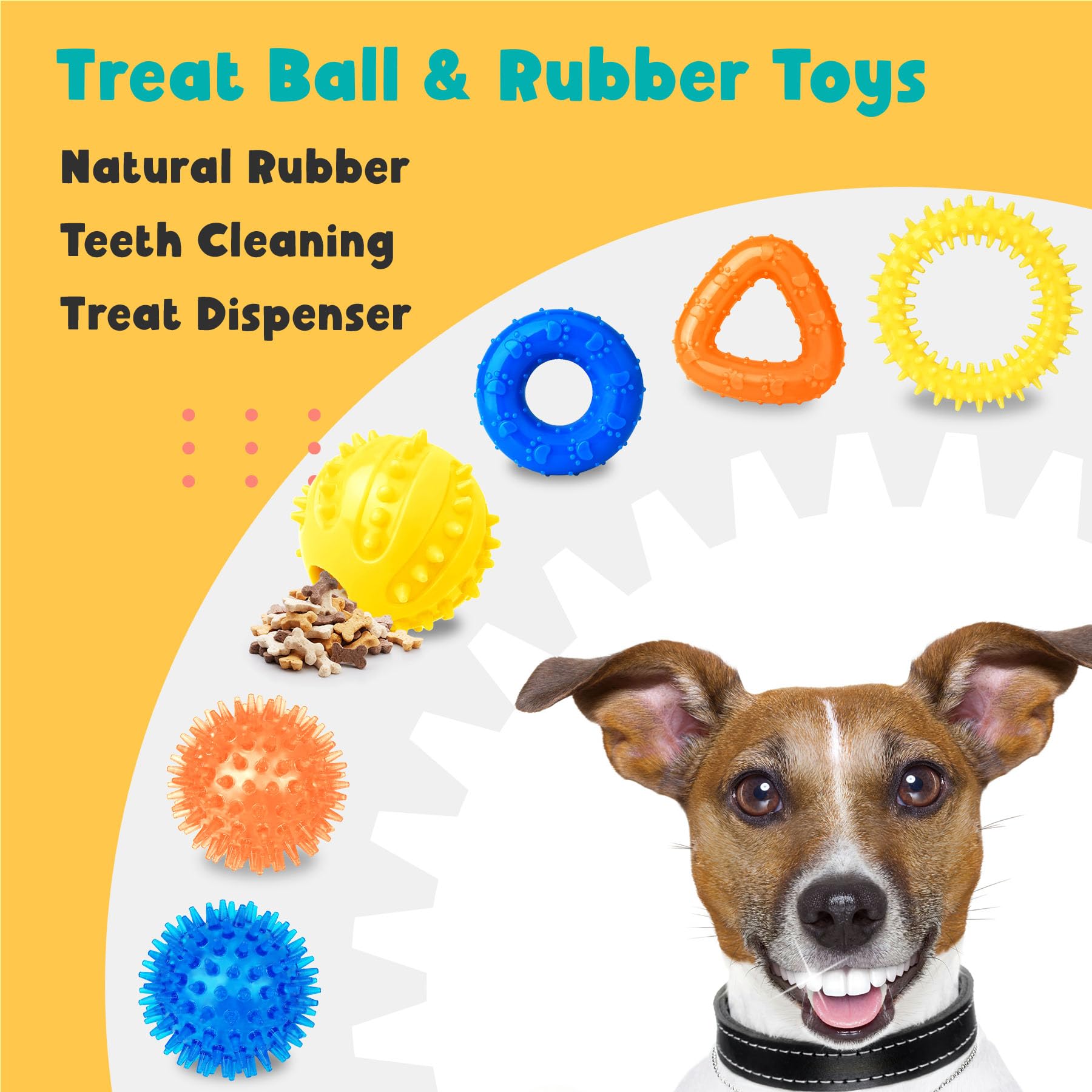 Zeaxuie 23 Pack Luxury Puppy Toys for Teething, Cute Small Dog Toys with Rubber Puppy Chew Toys, Treat Ball, Ropes and Plush Squ