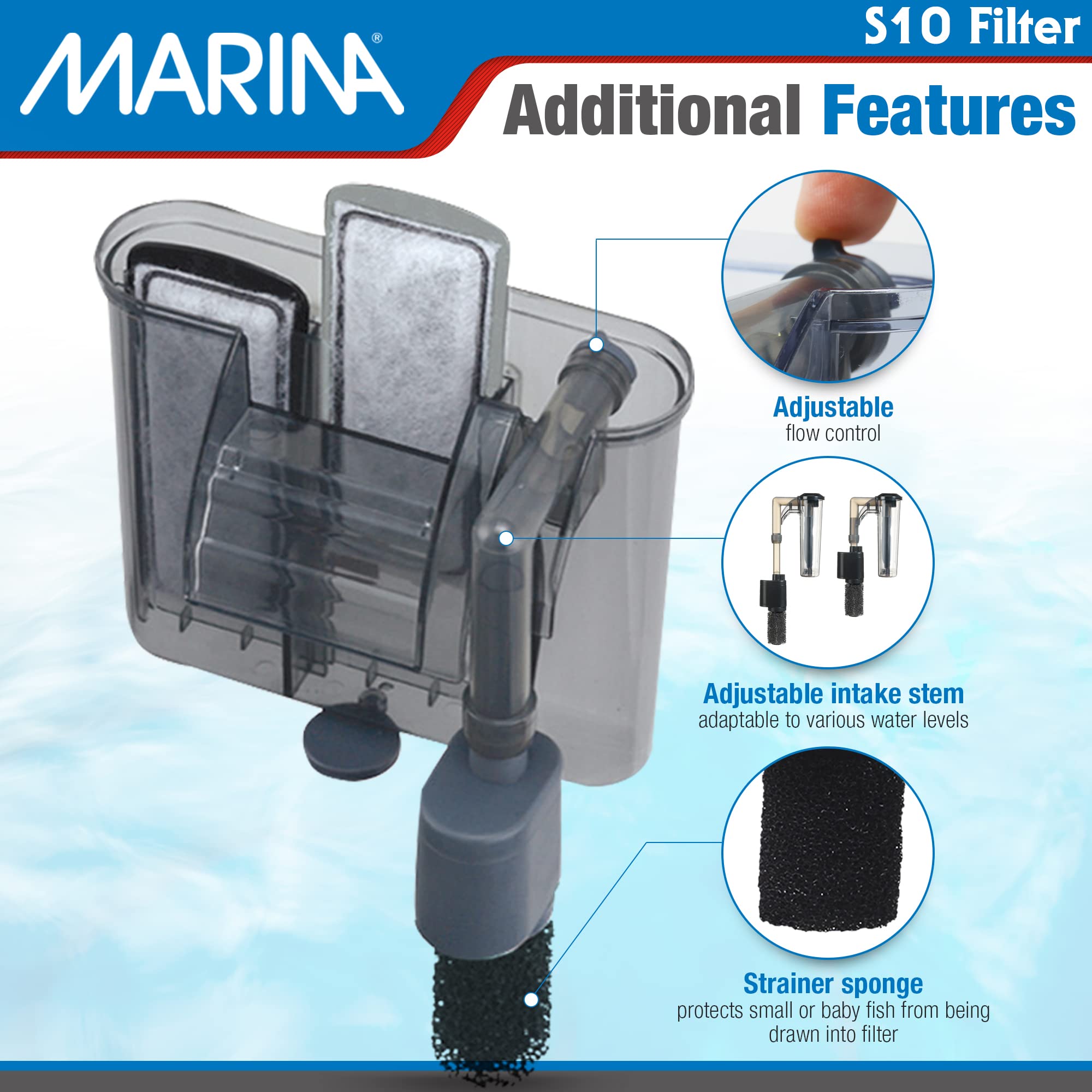 Marina S10 Power Filter, Up To 10 Gallons