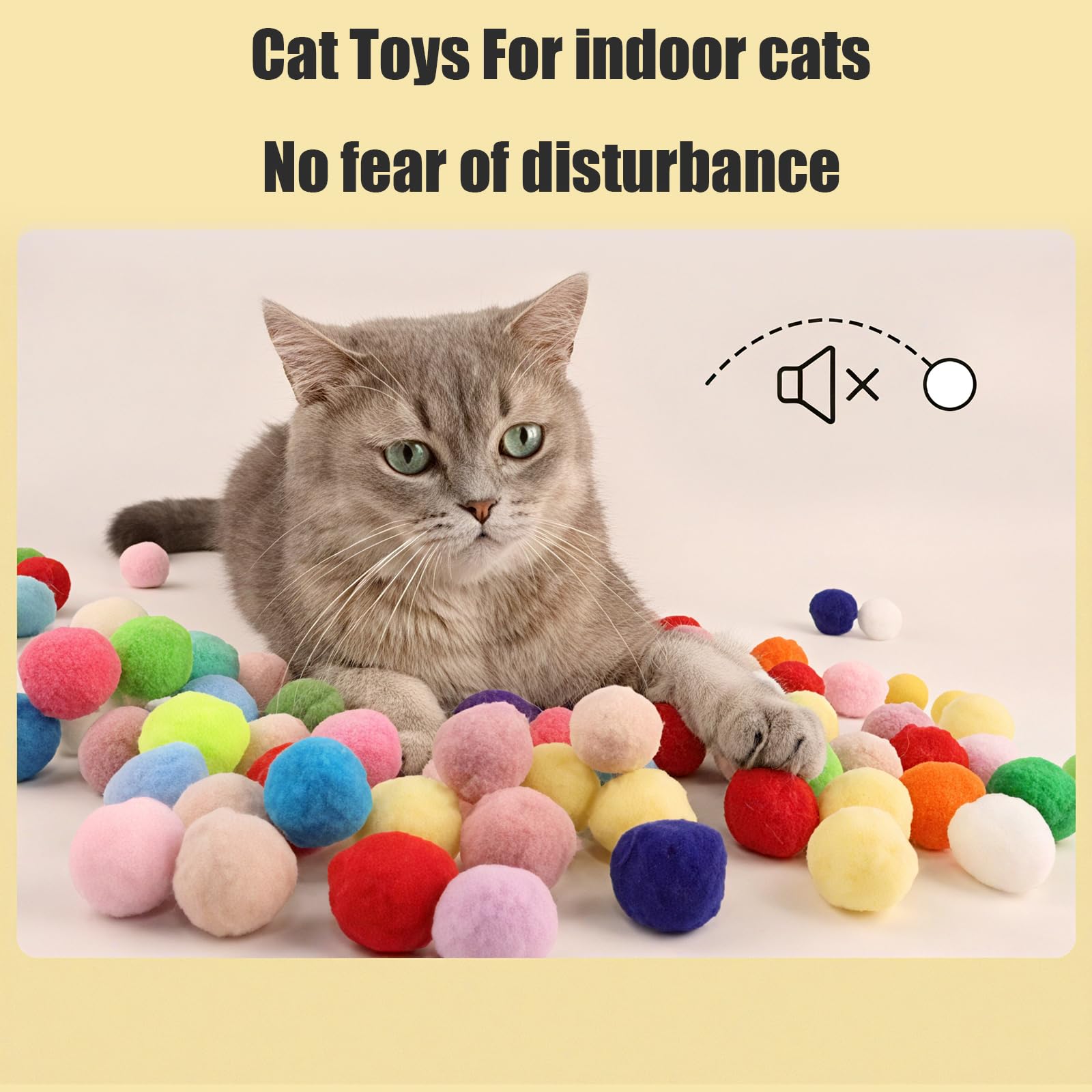 Kalimdor Cat Toy Ball Launcher,Interactive Cat Toys For Indoor Cats Adult Cats With Plush Balls, Kitten Toys Indoor Cat Exercise