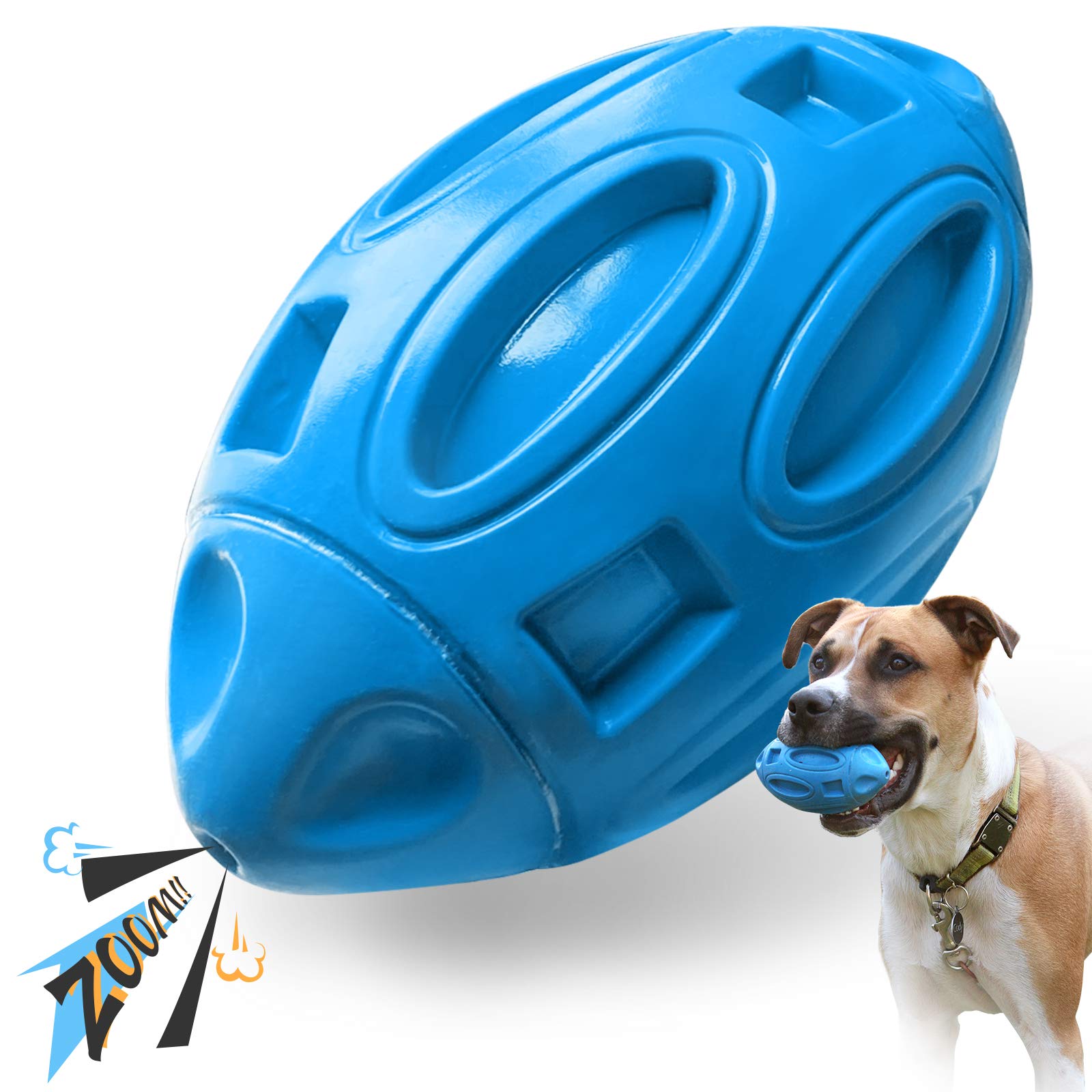 Eastblue Squeaky Dog Toys For Aggressive Chewers: Rubber Puppy Chew Ball With Squeaker, Almost Indestructible And Durable Pet Toy For Medium And Large Breed