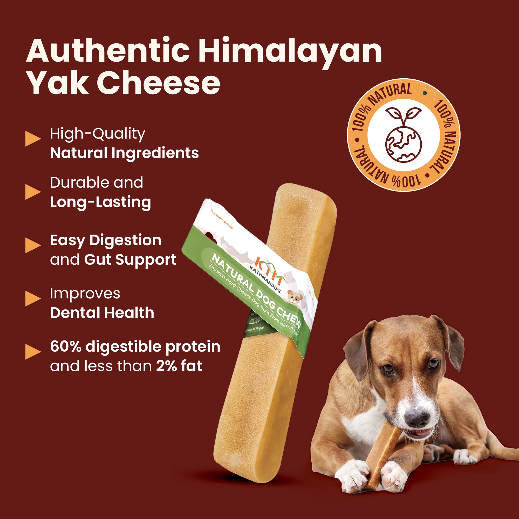 Authentic Himalayan Yak Cheese for Dogs - Small (Pack of 10) - Sourced from Pristine Himalayan Foothill, Rawhide-Free, NO preser