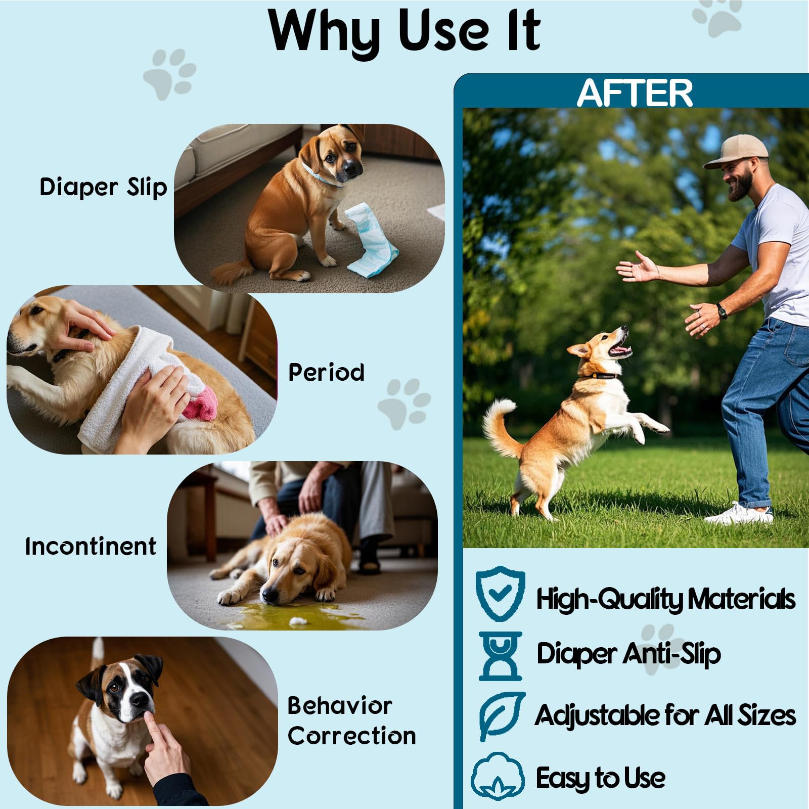 2 Pieces Dog Diaper Suspenders, For Dog Diaper Female And Belly Band For Male, Prevent Dog Diapers From Falling Off,Diapers Susp