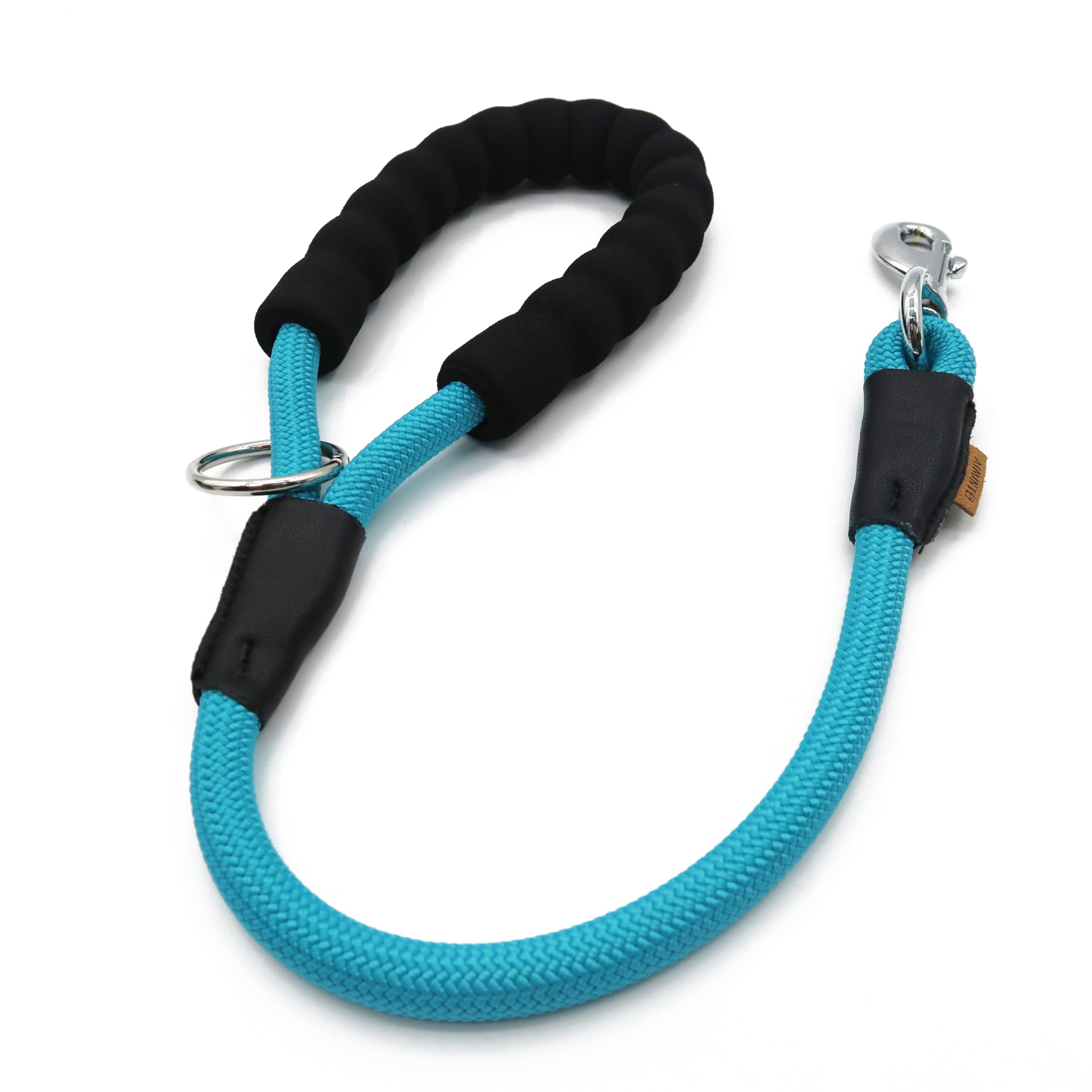 Aiminto Dog Leash, Braided Rope Traction - Walking Training Lead for Medium/Large Dogs ((1/2 '') x 2FT, Light Blue)