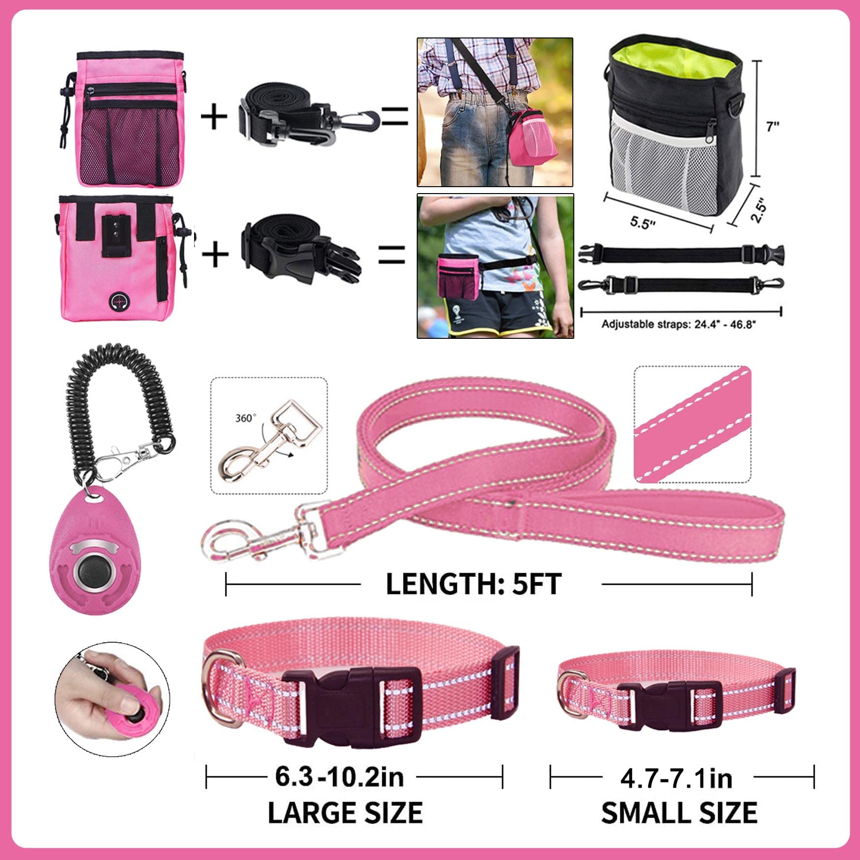 Lobeve Puppy Supplies Starter Kit - 39-Piece Set Of Puppy Essentials And Dog Stuff.Includes Dog Leash, Toys, Bowl, Brushes,And M