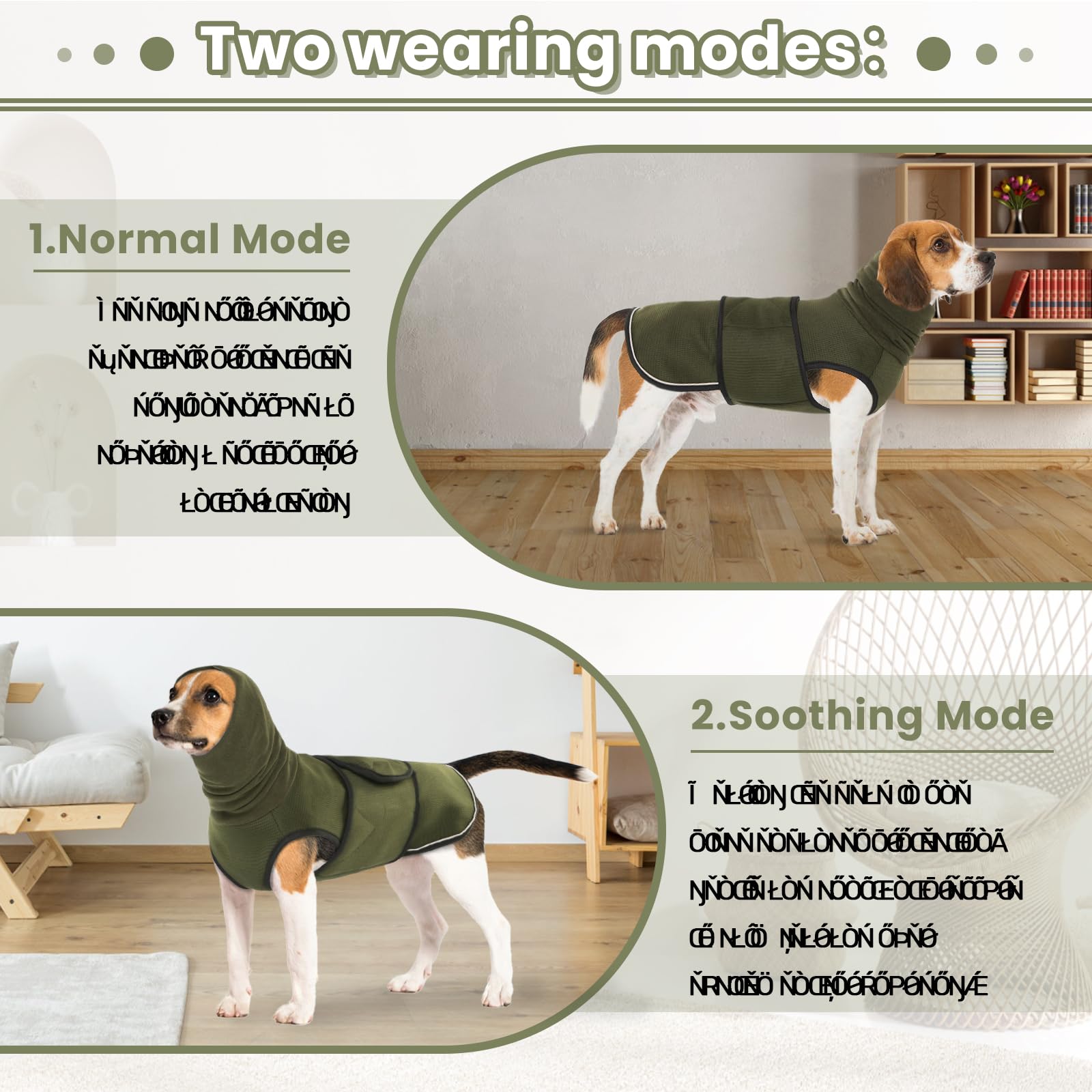 Dog Anxiety Calming Hoodie,Breathable Dog Anxiety Jacket Vest Coat For Thunderstorms, Fireworks, Vet Visits, Separation,Adjustab