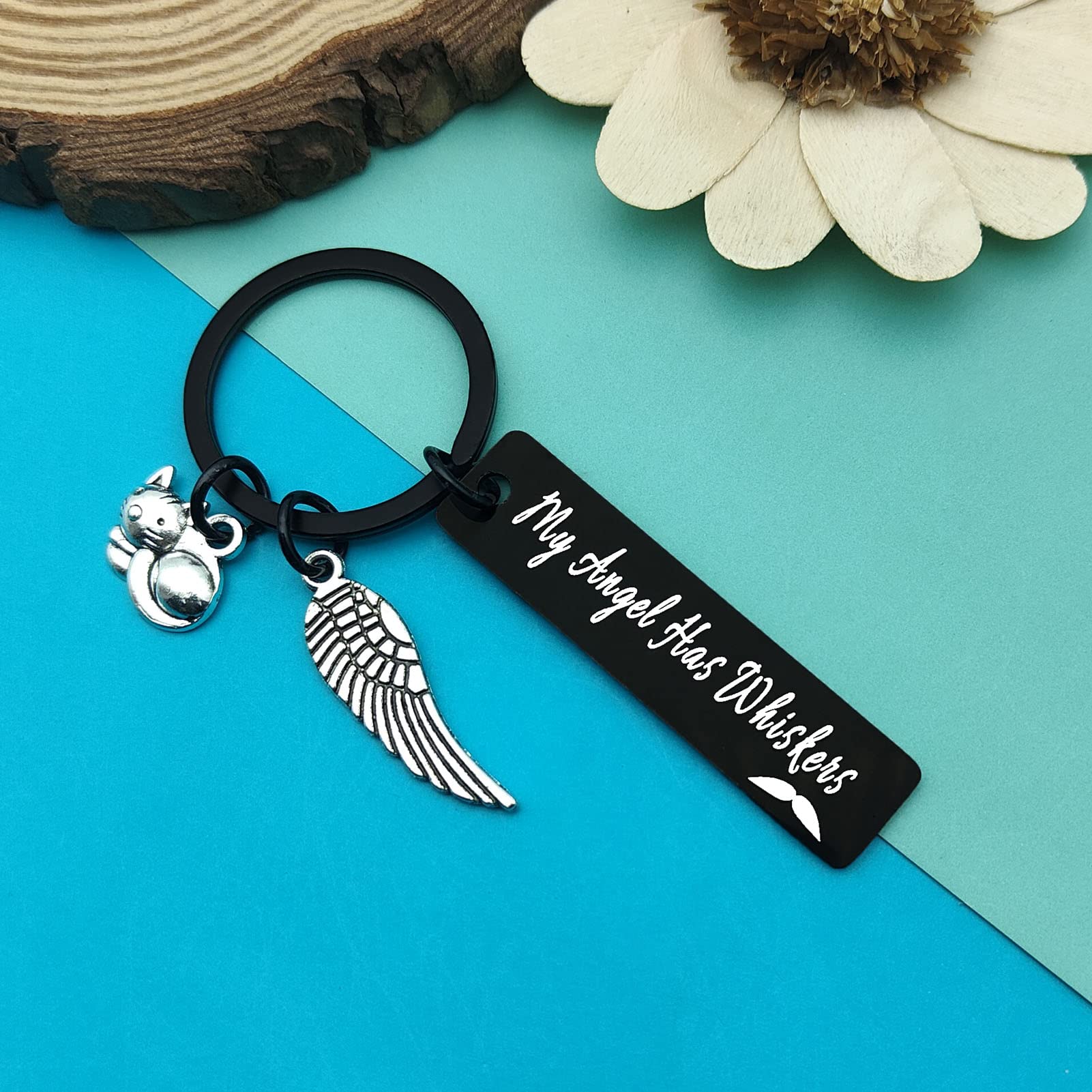 Pet Memorial Gift Loss Of Cat Keychain Sympathy Gift In Memory Of Cat Pet Gift Keychain Pet Sympathy Gift For Cat Lover Family Friends Remembrance Gifts Has Whiskers Keyring Cat Pet Loss Jewelry