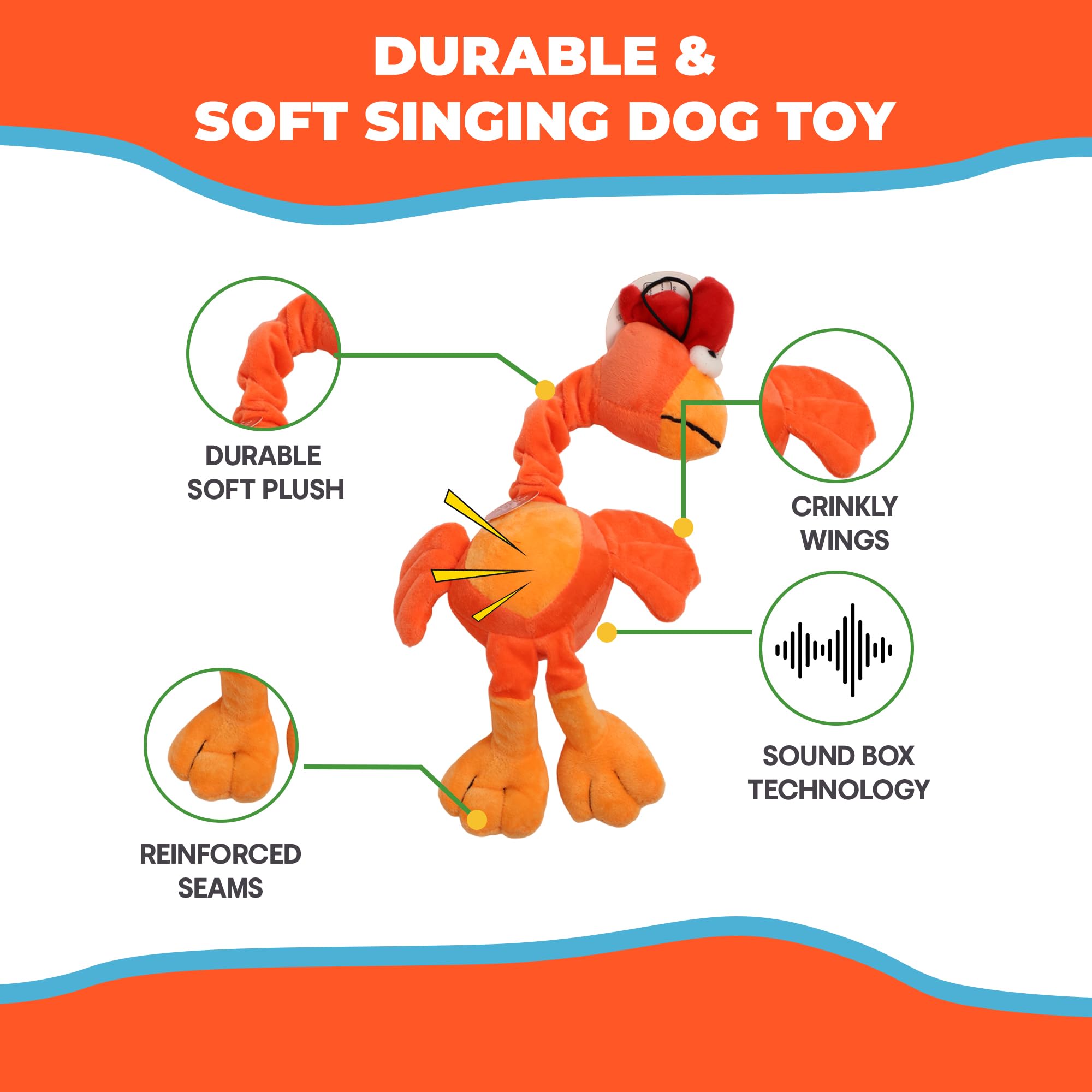 PLUSH CHIRPIES DOG TOY