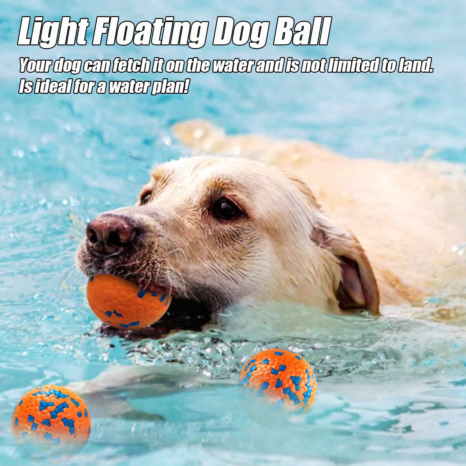 Dlder Dog Balls Toys For Aggressive Chewers,Indestructible Floating Bouncy Balls For Dogs,Lightweight Dog Chew Balls,Fetch Balls For Large&Medium Dogs