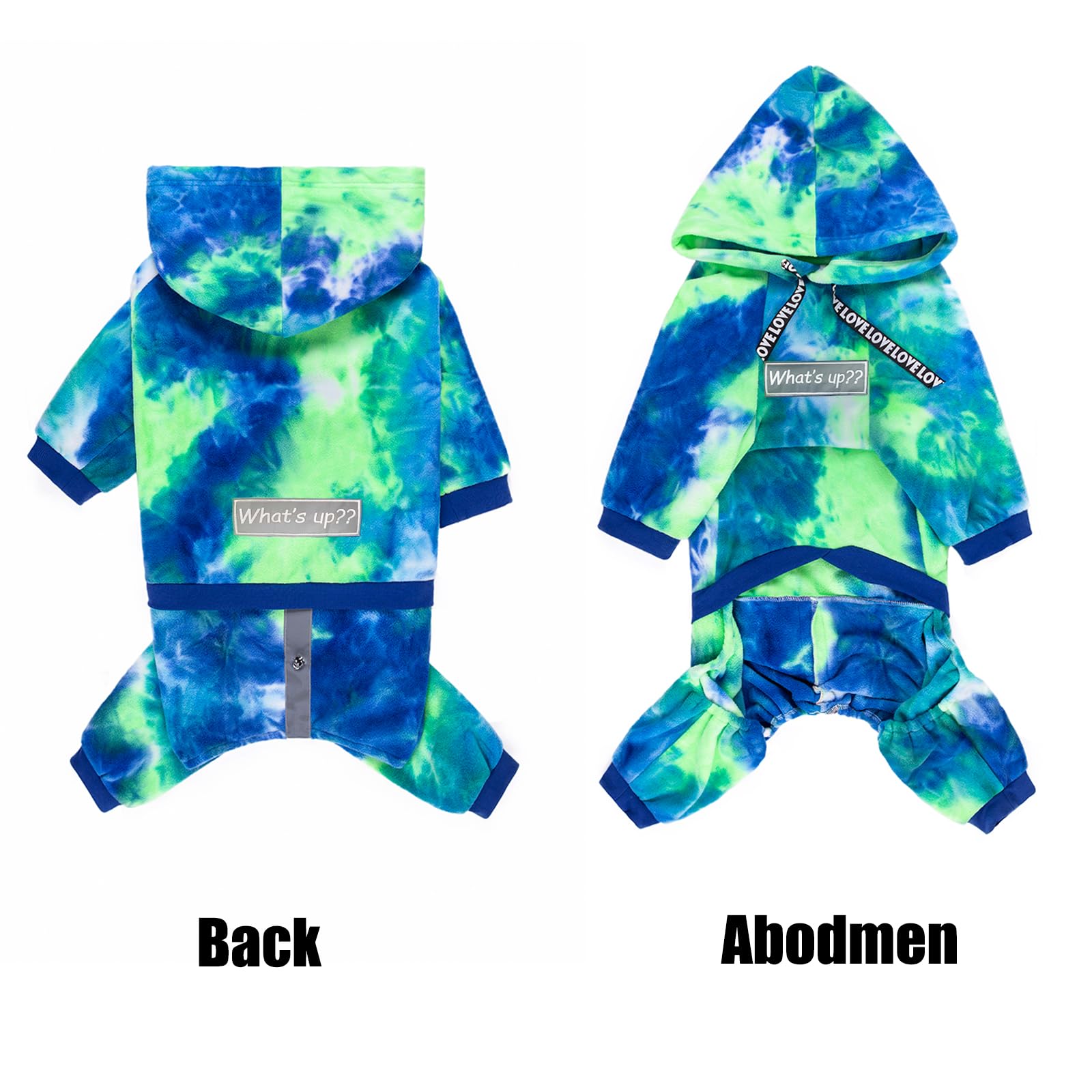 Yeapeeto Dog Hoodies Winter Coat For Large Medium Dogs, Pullover 4 Legs Warm Coat Hooded Sweatshirt, Fleece Hoodie For Cold Weat