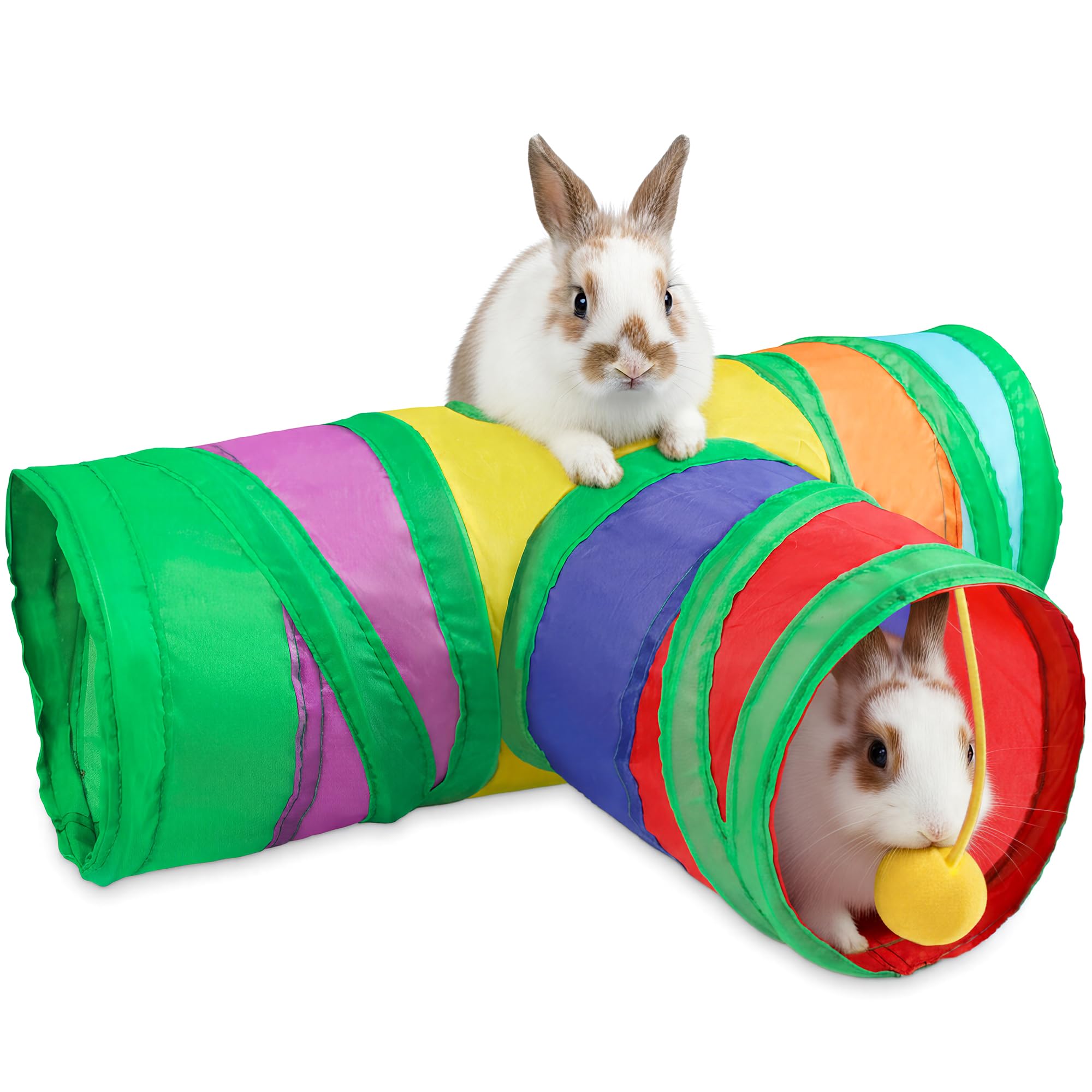 Sofier Guinea Pig Tunnel Hideout Cage Accessories Chew Toys for Hamster Rabbit Ferret Rat Chinchilla Hedgehog Enrichment Playpen
