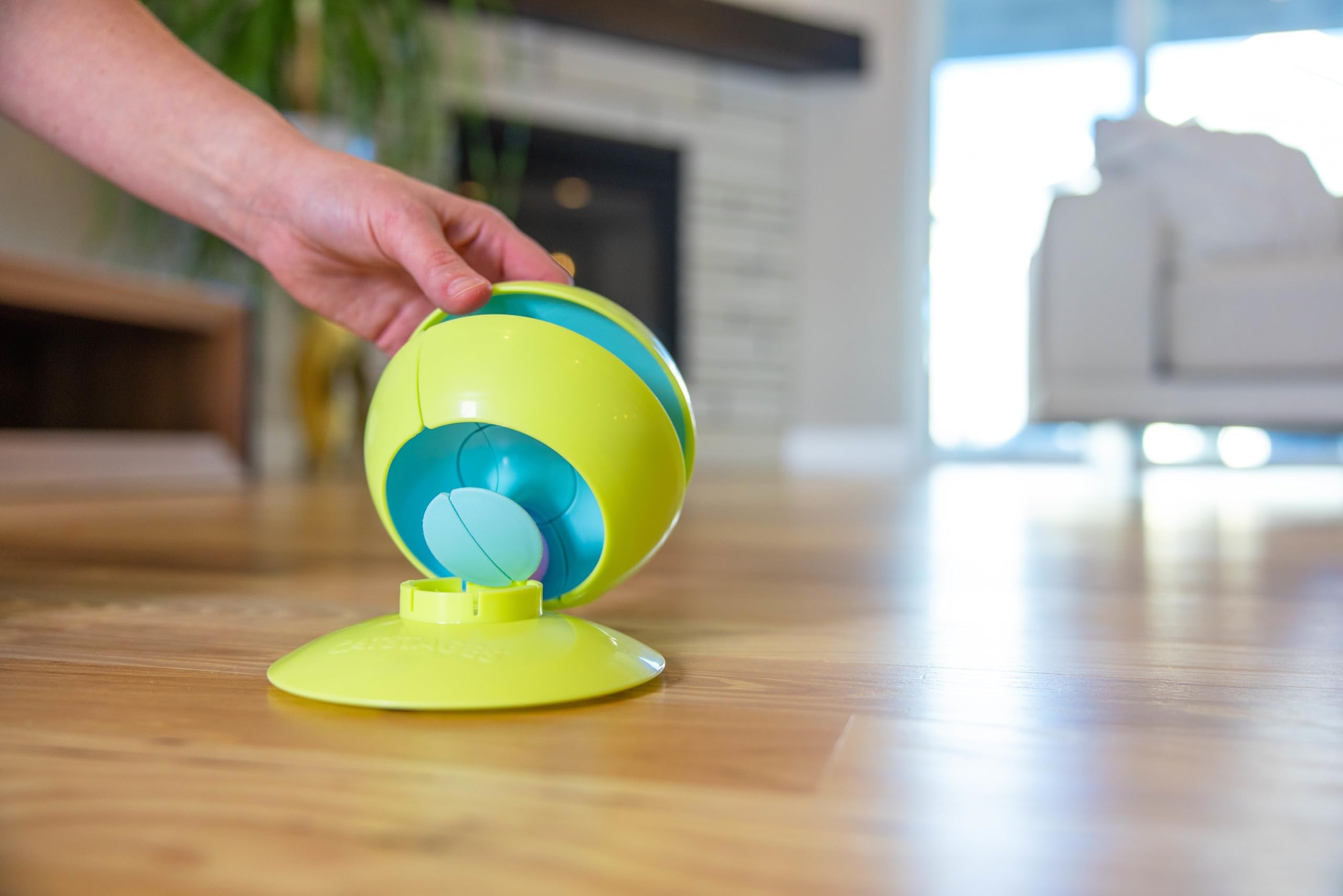 Catstages Twist-A-Ball Convertible Cat Track With Three Ways to Play: Standing, Infinity, or Rolling Ball - Blue, One-Size