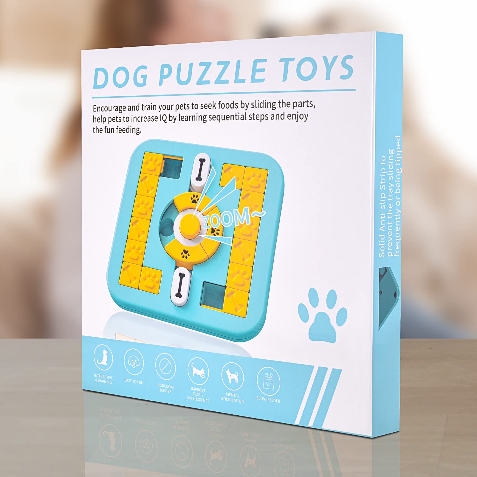 Puzzle Squeaky Treat Dispensing Cats Enrichment Toys for IQ Training and Brain Stimulation, Interactive Mentally Stimulating Toy