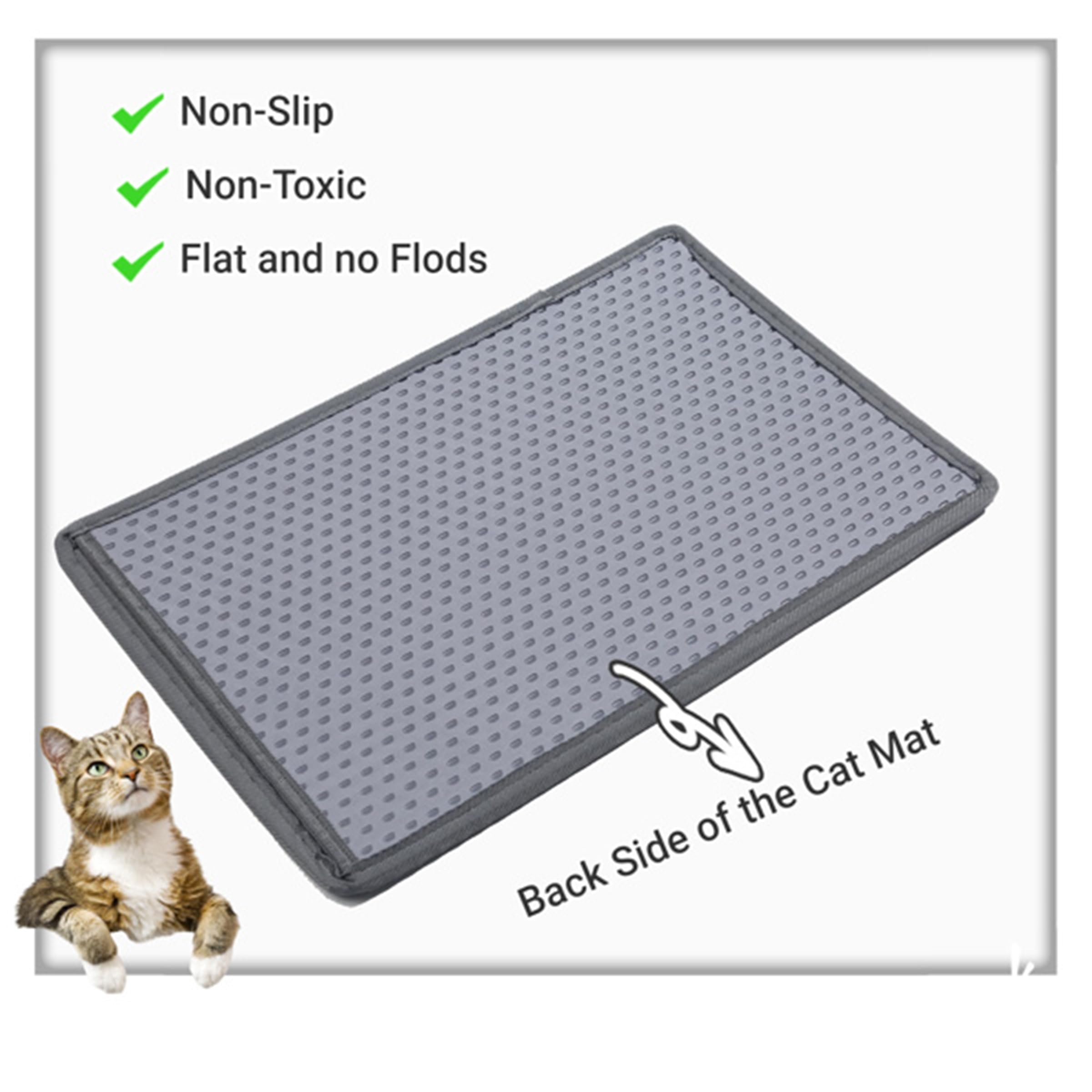 Generic Cat Litter Mat, 21'' X 14'', Litter Trapping Mat, Easy To Clean, Waterproof, Non Slip, Grey, 1 Count