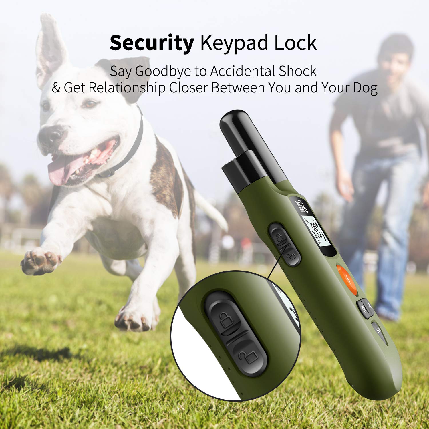 Dog Training Collar - Rechargeable Dog Shock Collar W/3 Training Modes, Beep, Vibration And Shock, Rainproof Training Collar, Up To 1000Ft Remote Range, Adjustable Shock Levels Dog Training Set