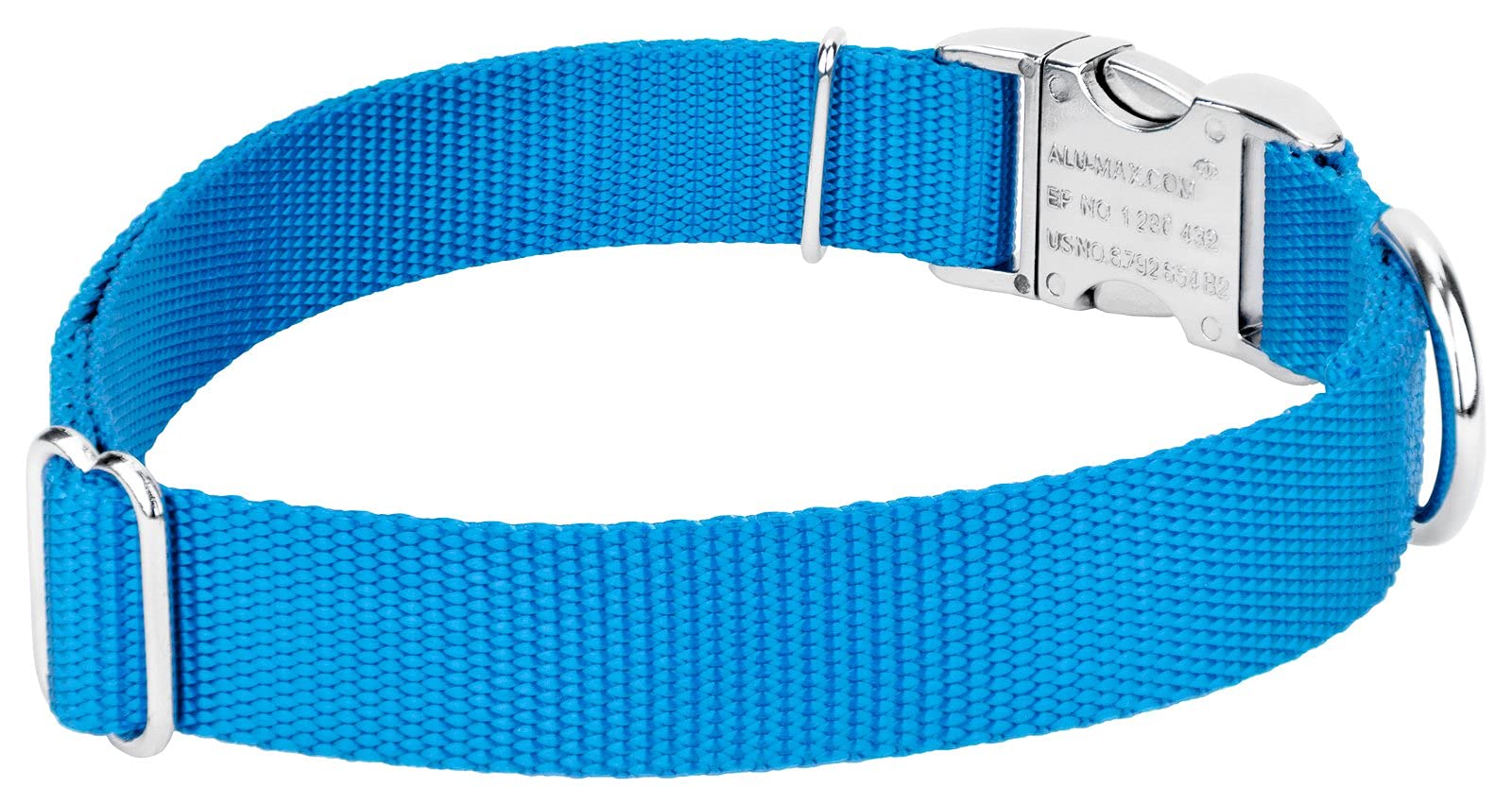 Country Brook Design - Vibrant 30+ Color Selection - Premium Nylon Dog Collar With Metal Buckle (Large, 1 Inch, Ice Blue)