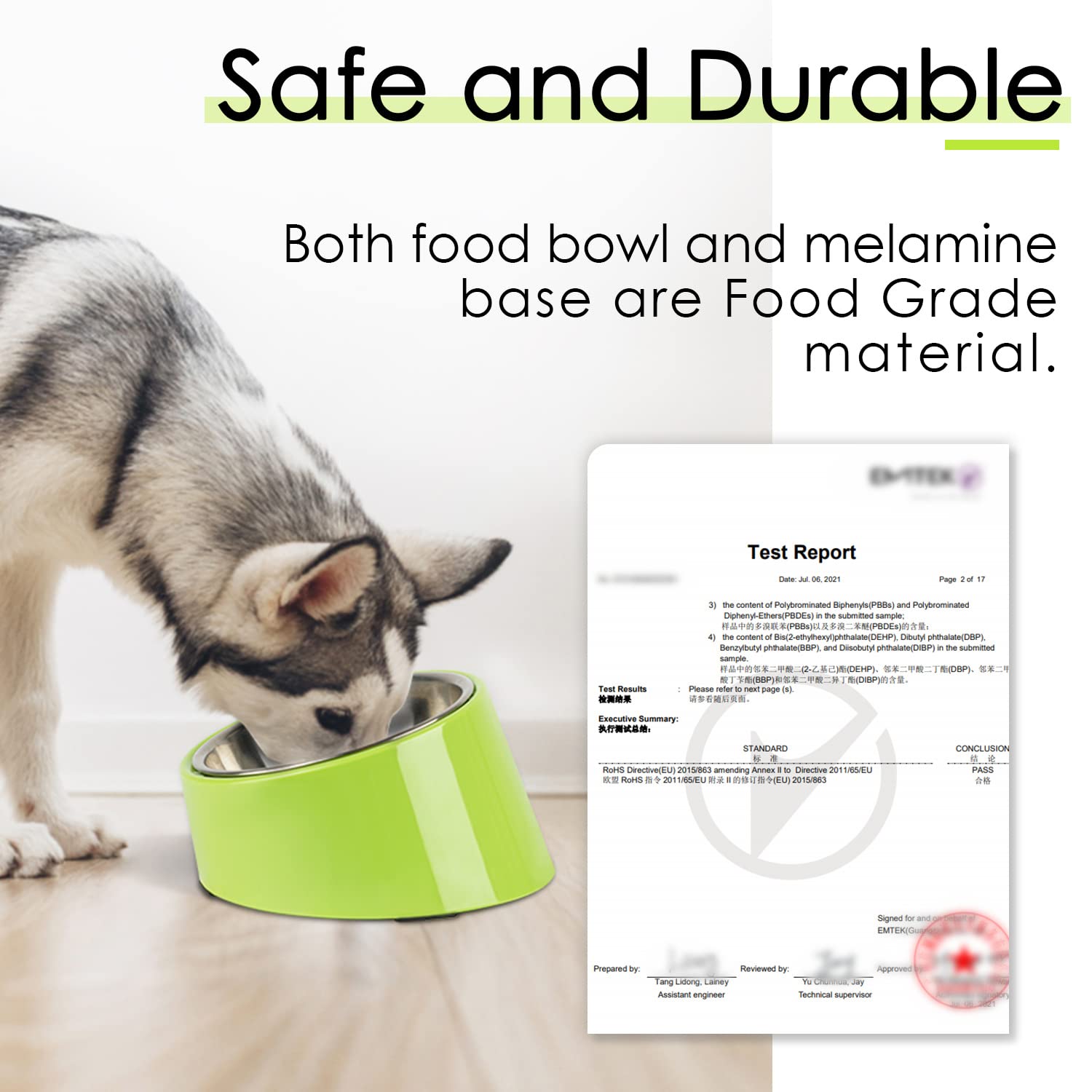 Super Design Mess Free 15 Slanted Bowl for Dogs and Cats, Tilted Angle Bulldog Bowl Dog Feeder, Non-Skid & Non-Spill, Easier to