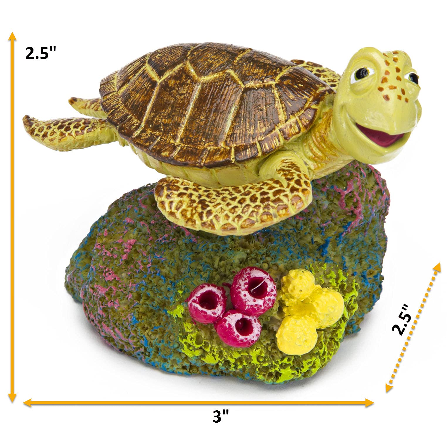 Penn-Plax Finding Nemo Resin Ornament Aquarium Decor, Crush, 3' X 2.5' X 2.5'