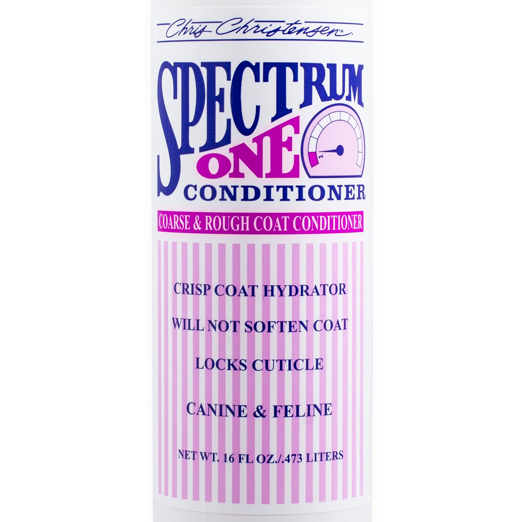 Chris Christensen Spectrum One Dog Conditioner, Coarse And Rough Coat, Groom Like A Professional, Repairs And Protects, Maintains Inner Cortex Hydration, Made In The Usa, 16 Oz